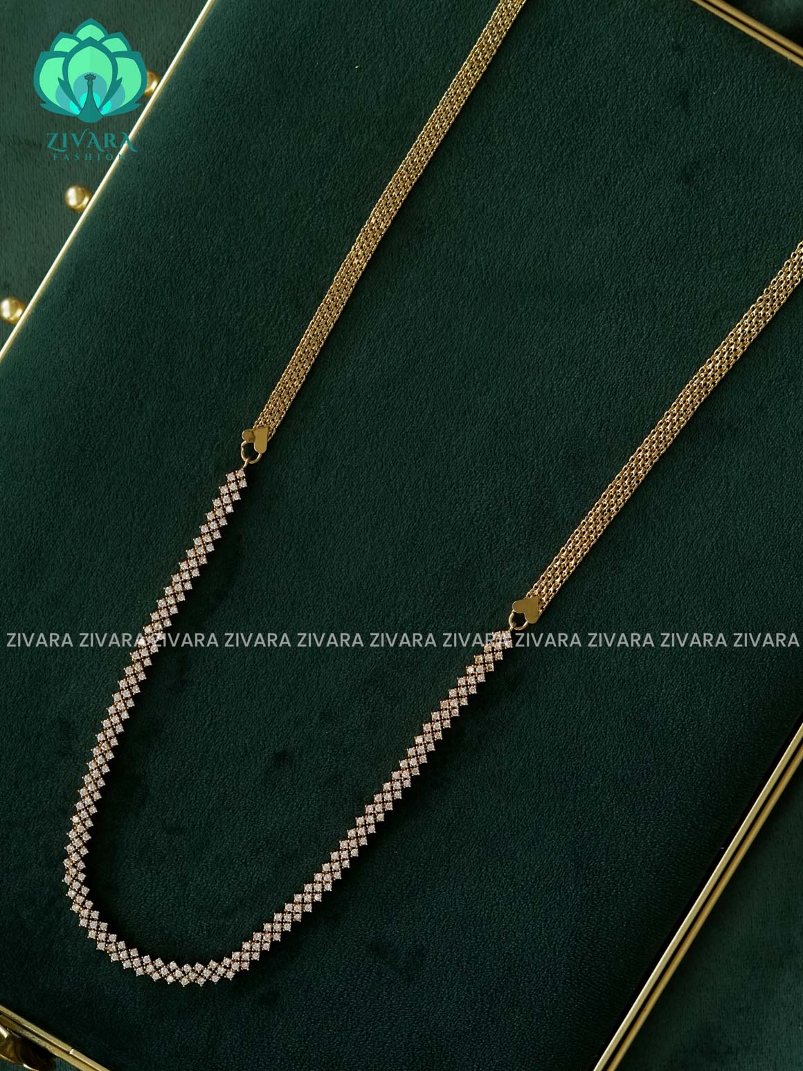 WHITE STONE - 2 IN 1 HIPCHAIN CUM HAARAM - PREMIUM MATTE FINISH - Latest Collection - Zivara FashioN