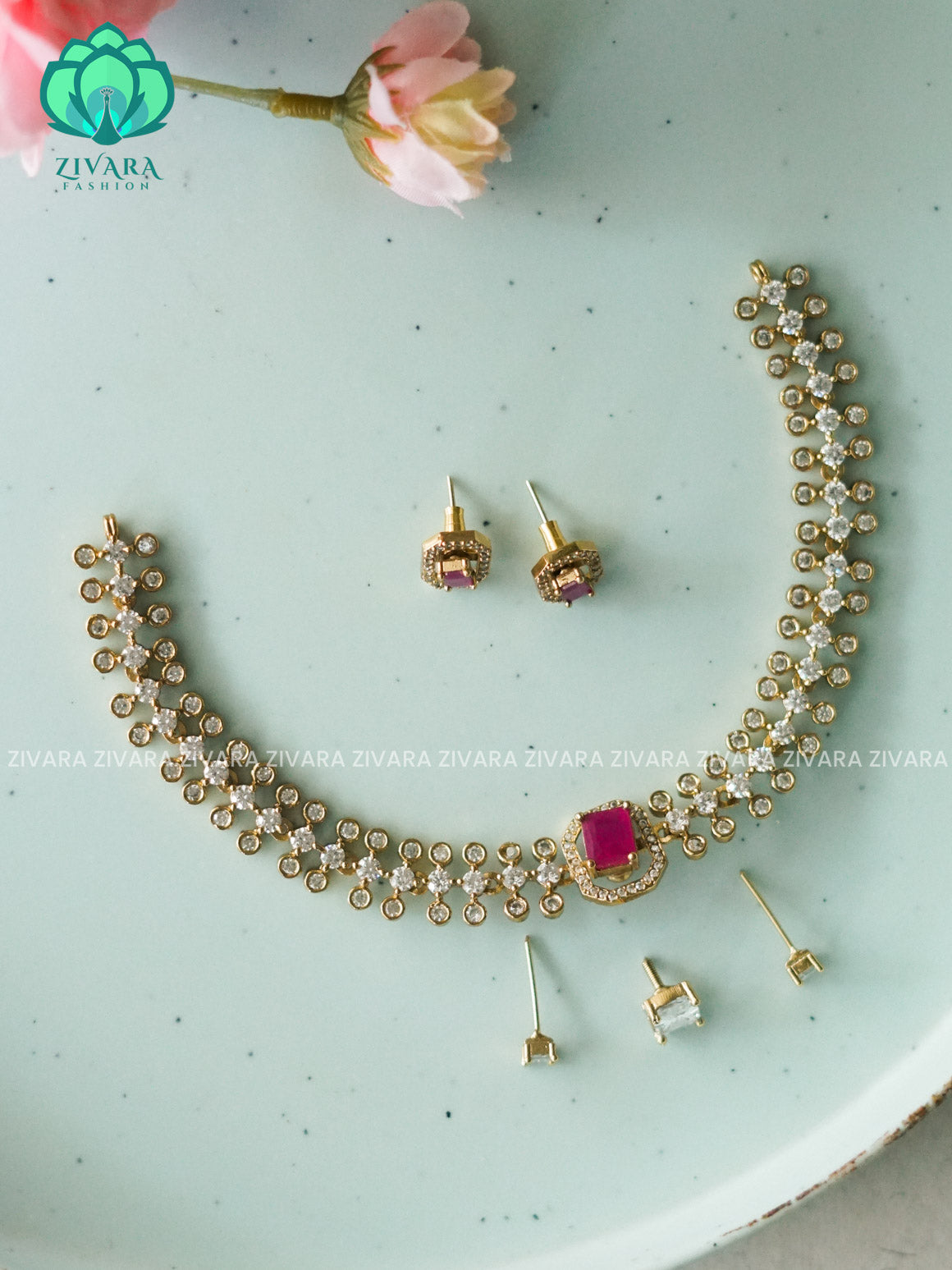 Interchangable hotselling NECKWEAR with earrings - latest pocket friendly south indian jewellery collection