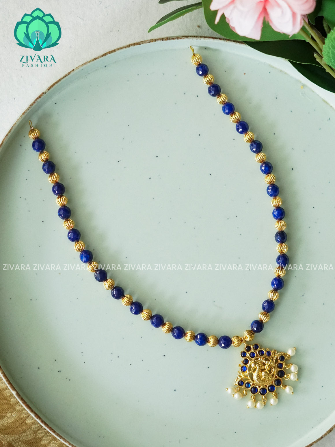 BLUE -SANVI - HANDMADE NECKWEAR- latest kemp dance jewellery collection