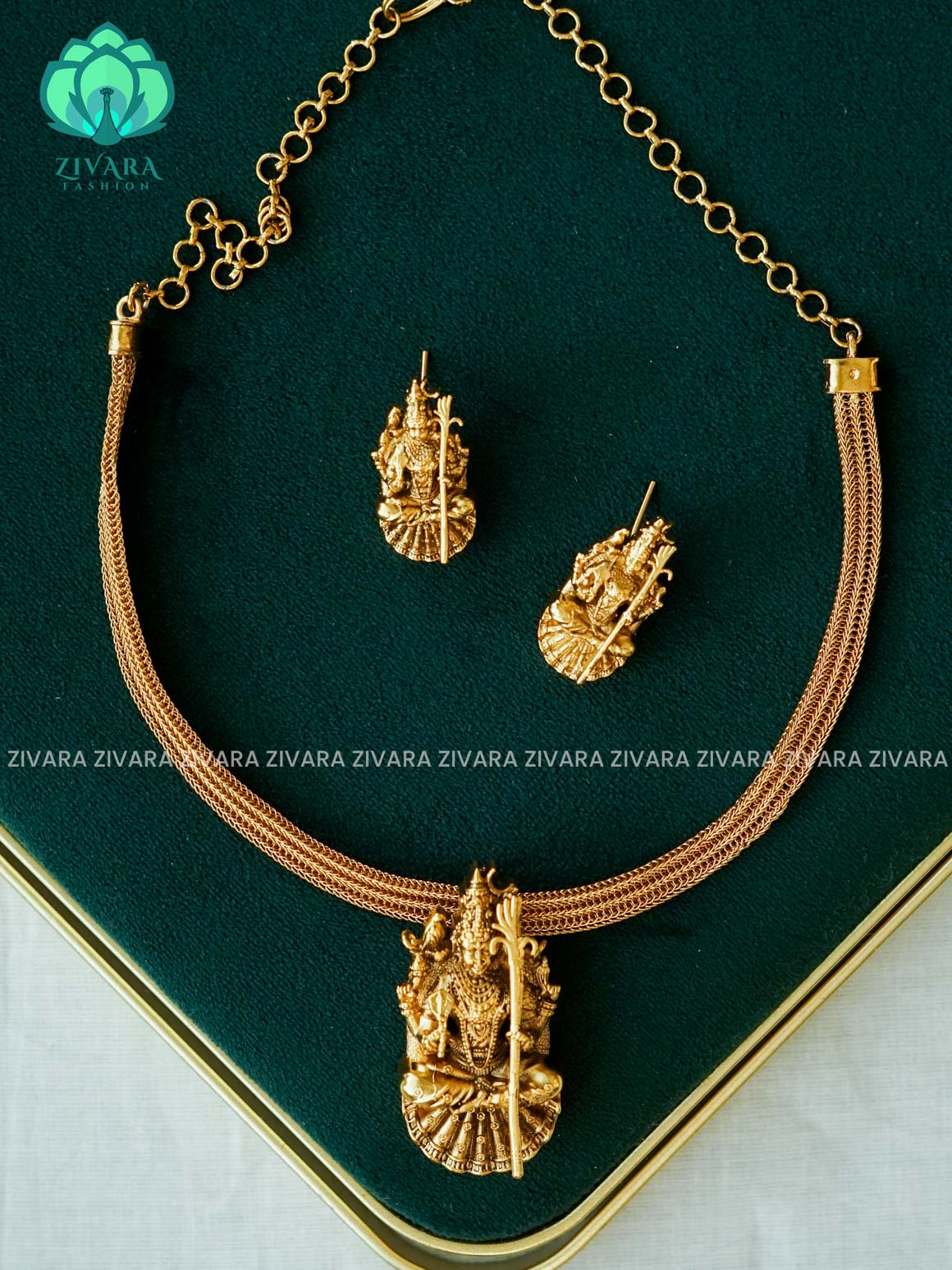 THIRUPURASUNDARI - FLEXIBLE CHAIN  - stylish and minimal elegant neckwear with earrings- Zivara Fashion