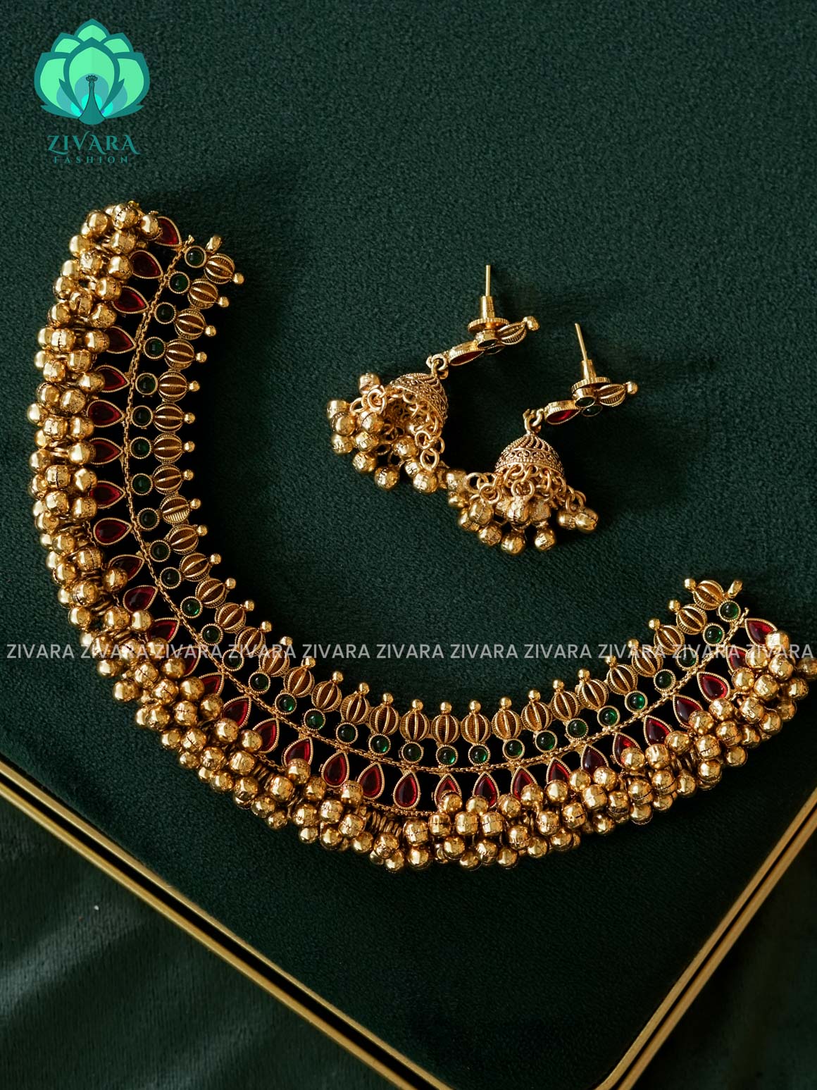 Nayanthara gungroo  - Traditional south indian premium neckwear - Zivara Fashion- latest jewellery design.