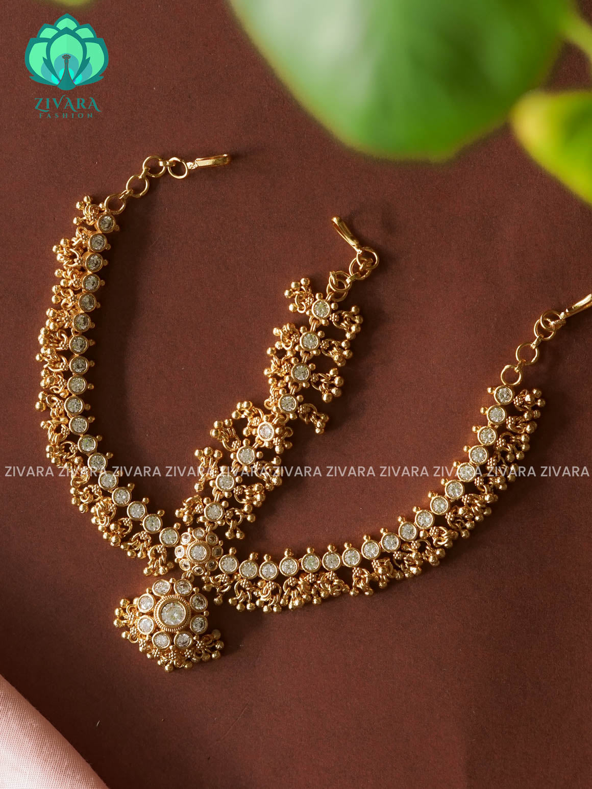 WHITE- Bridal maang tikka, chutti- bridal head accessory- latest bridal collection - Zivara fashion