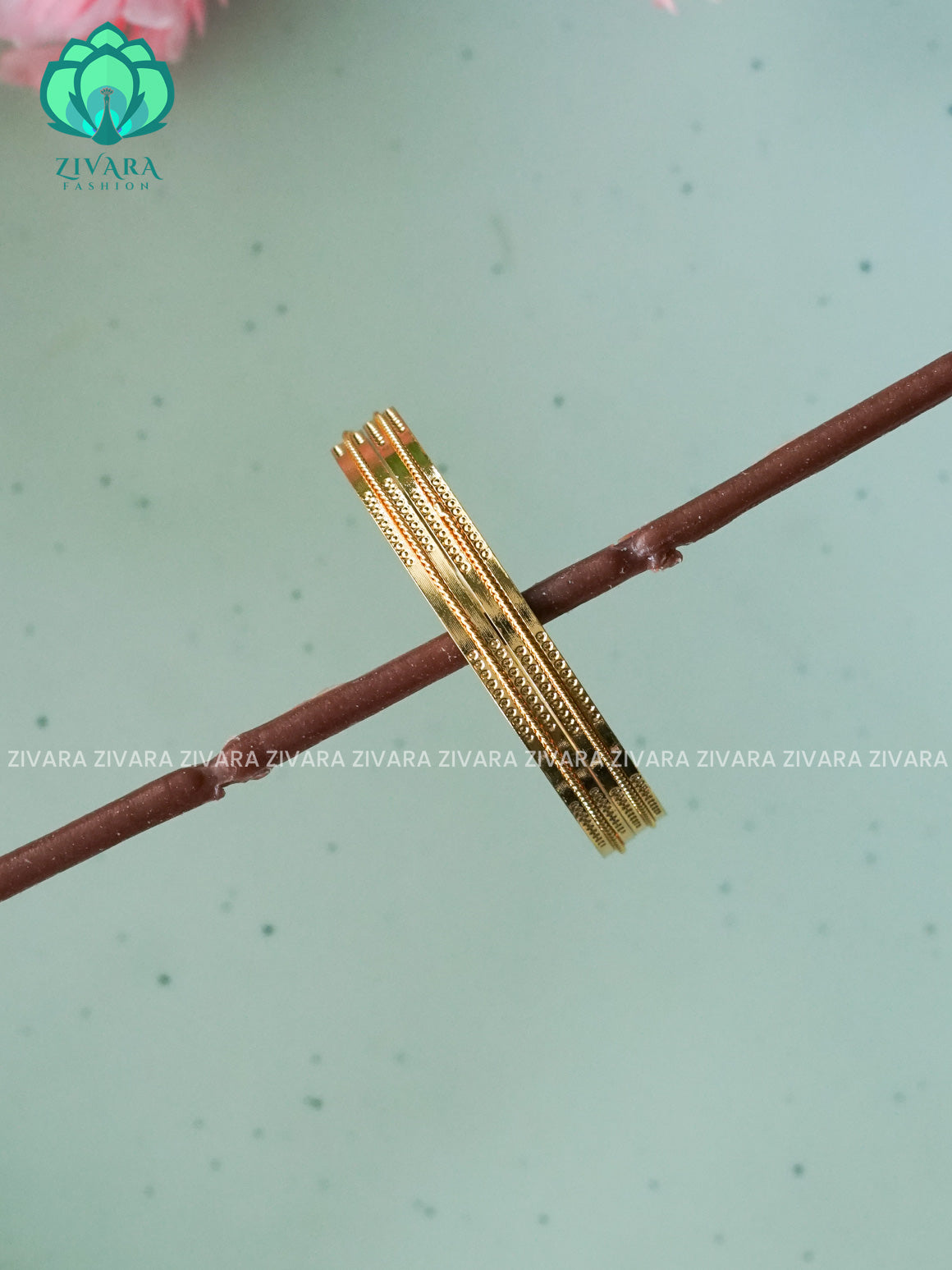 2 PIECE GOLD LOOK ALIKE KIDS EXCLUSIVE BANGLES - ZIVARA FASHION
