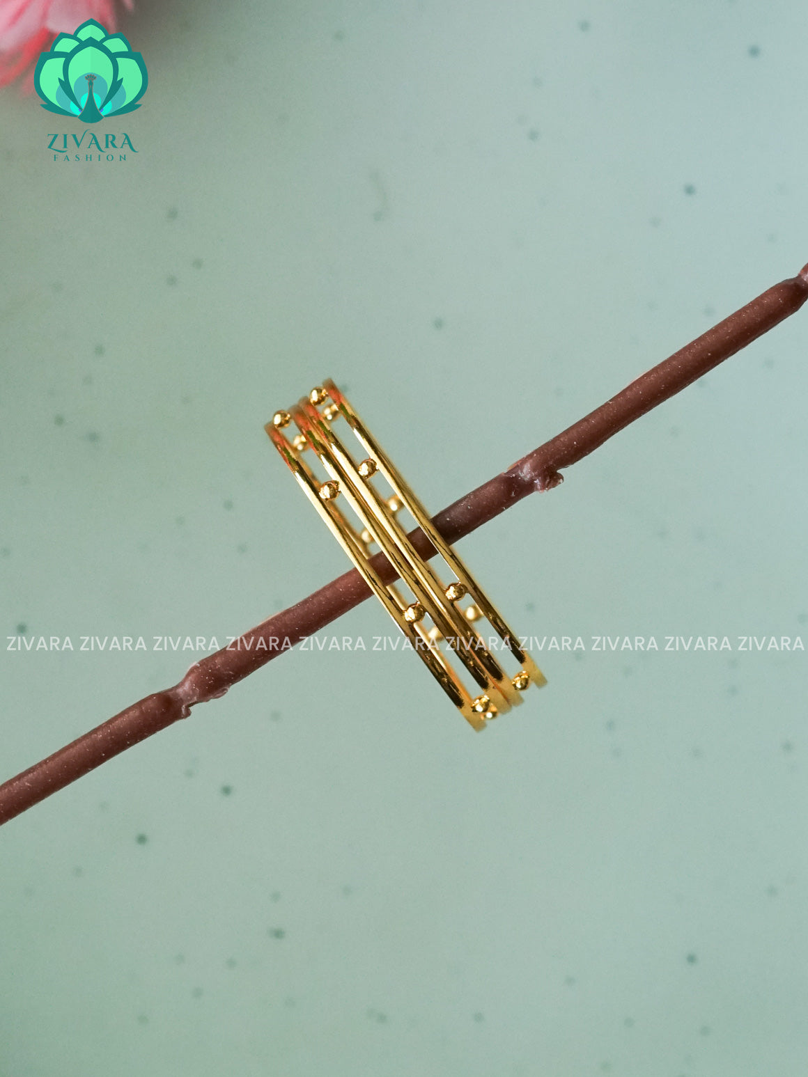 2 PIECE GOLD LOOK ALIKE KIDS EXCLUSIVE BANGLES - ZIVARA FASHION