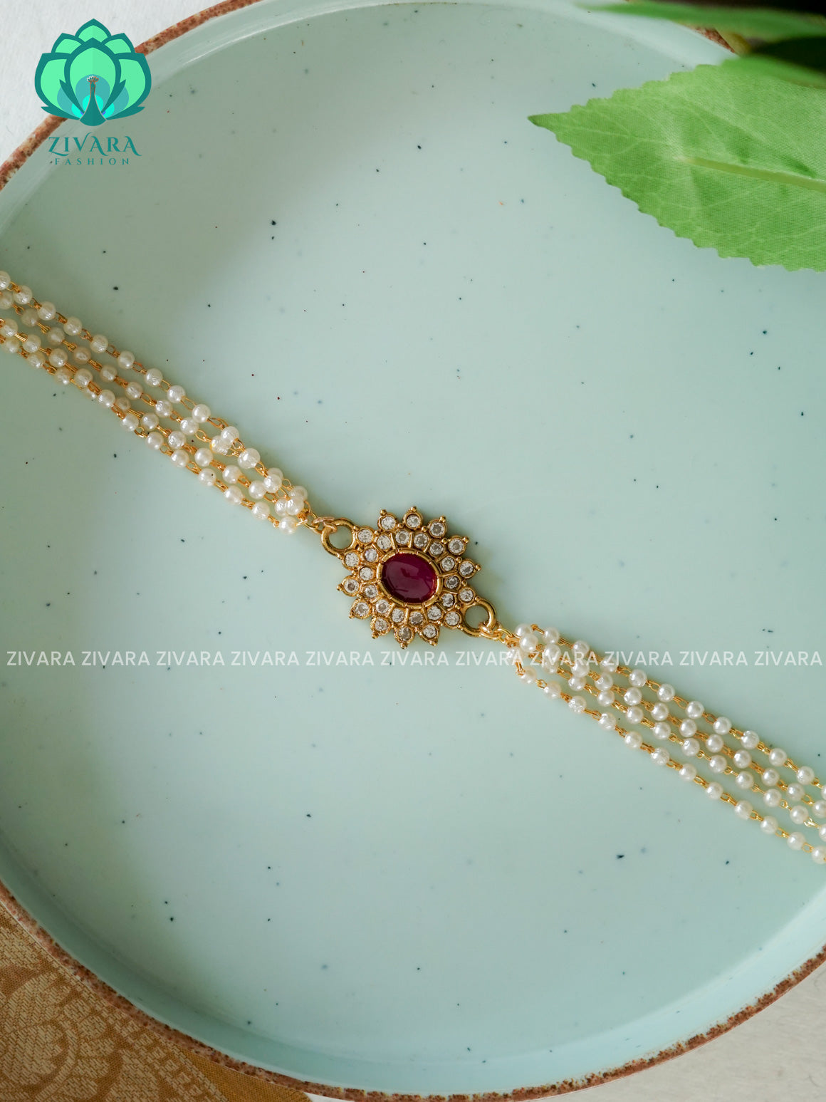 RUBY HANDMADE OVAL PEARL NECKSET - HANDMADE COLLECTION WITHOUT EARRINGS- LATEST JEWELLERY COLLECTION