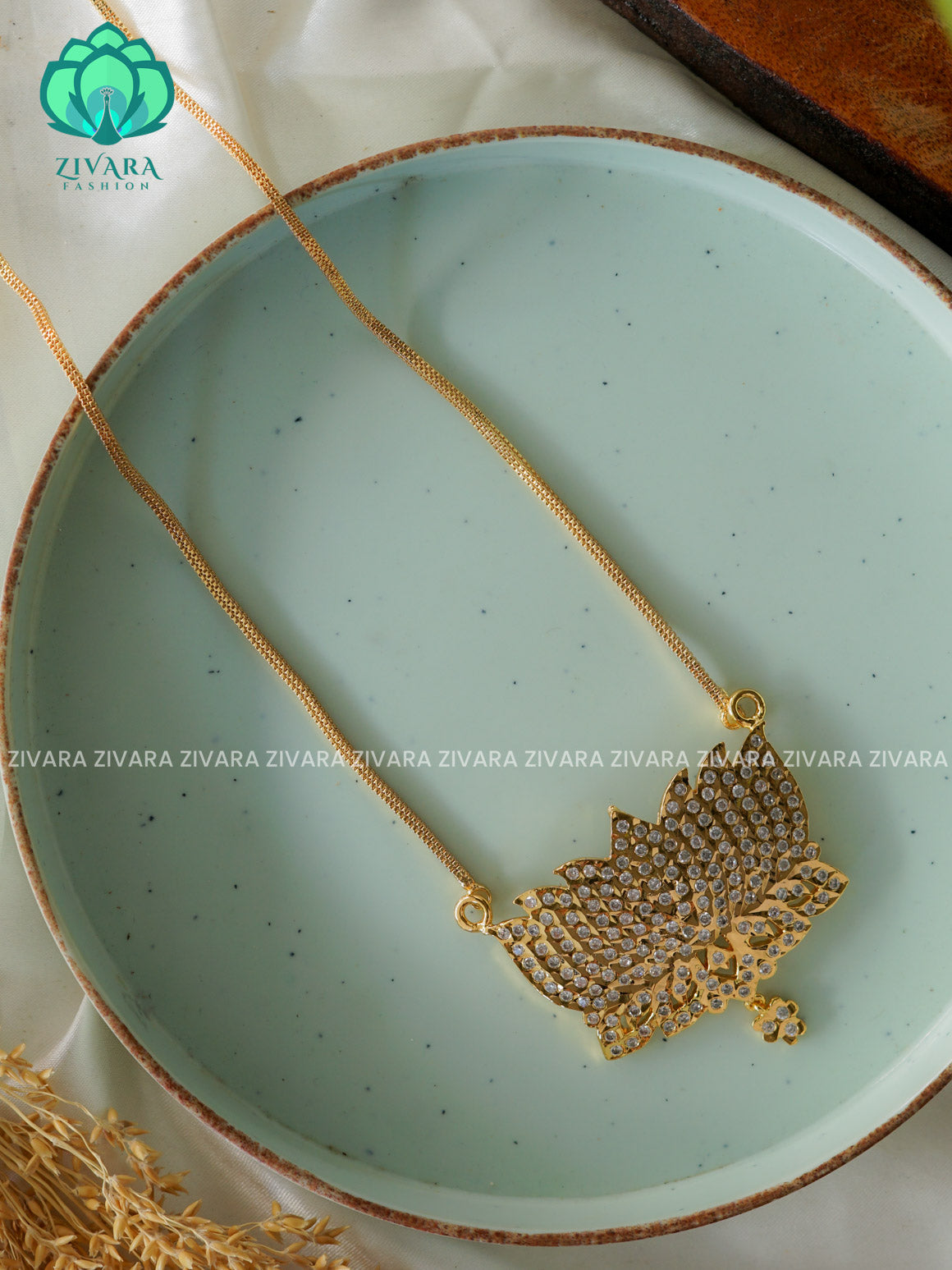 24" MICROGOLD POLISH IMPON DOLLAR  with premium gold polish CHAIN -Traditional south indian premium neckwear without earrings- Zivara Fashion- latest jewellery design
