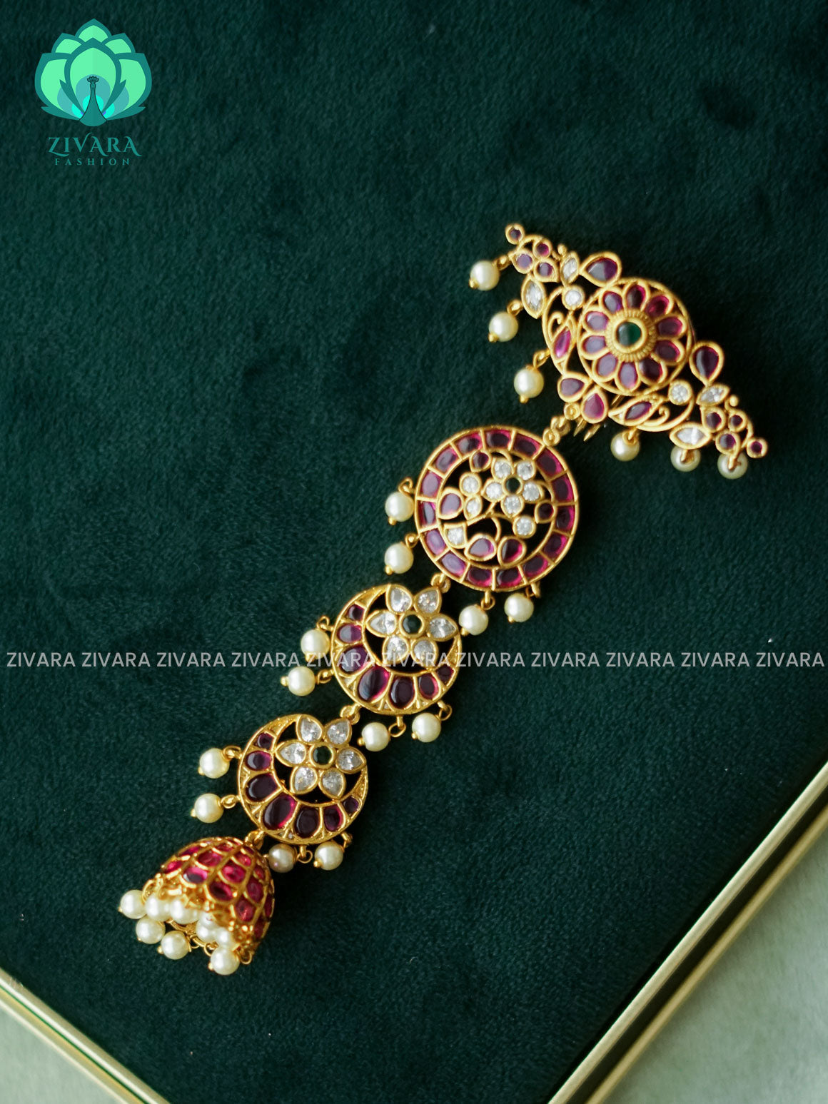 REAL KEMP FLORAL JADABILLAI  - TRADITIONAL HAIR ACCESSORIES - ZIVARA FASHION