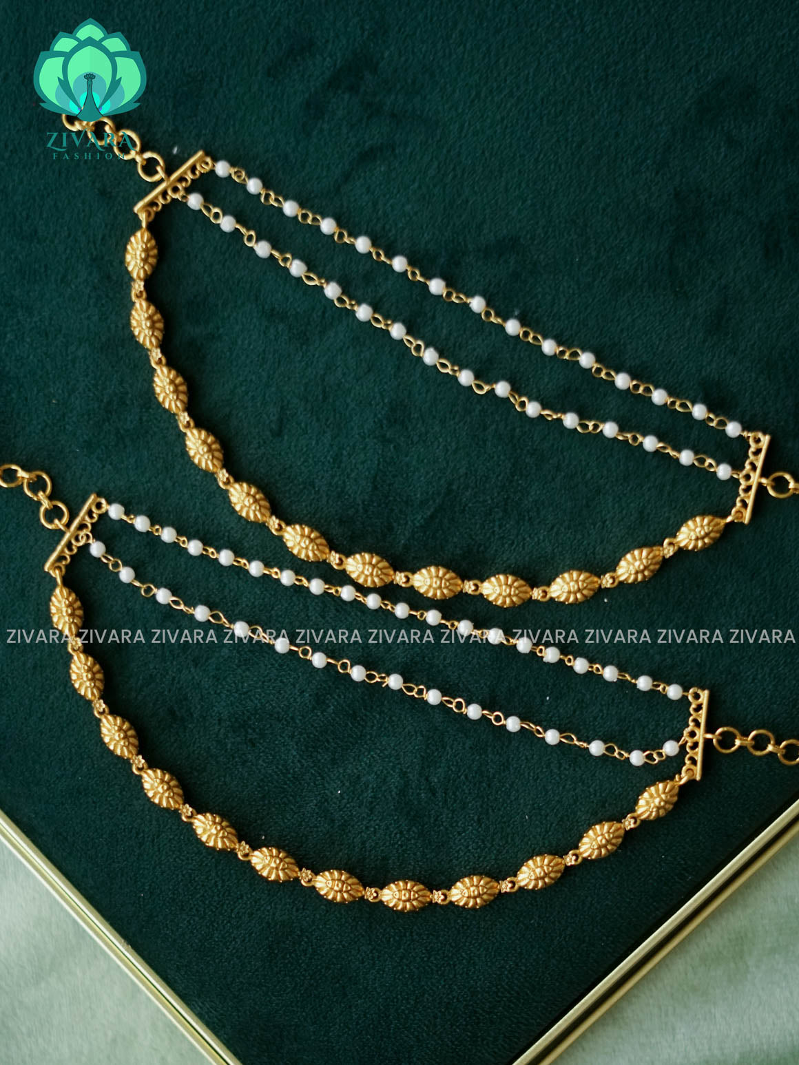 3 layer earchains/maatals- bridal accessory- zivara fashion-latest jewellery collection