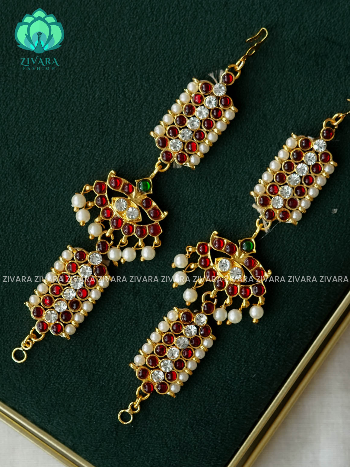 RED GREEN AND WHITE - ANU -MAATAL- latest kemp dance jewellery collection (Copy)