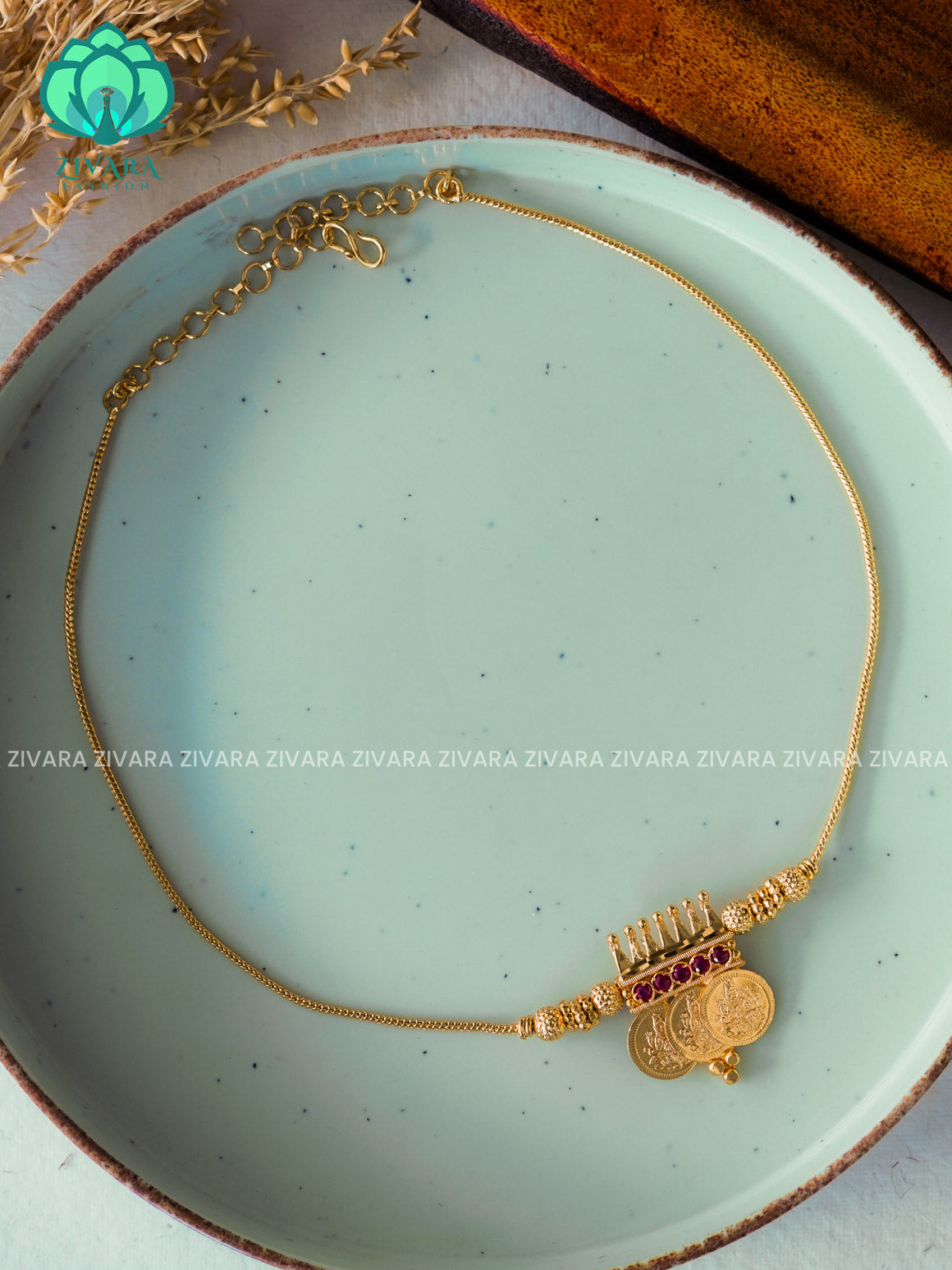 COIN FLEXIBLE CHAIN  - Traditional south indian premium neckwear - Zivara Fashion- latest jewellery design.