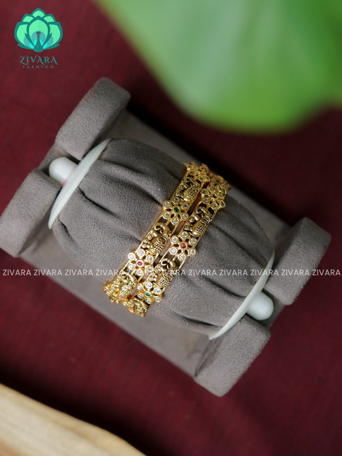 ELEPHANT bangle -Premium GOLD FINISH bangles- latest jewellery collection- Zivara Fashion