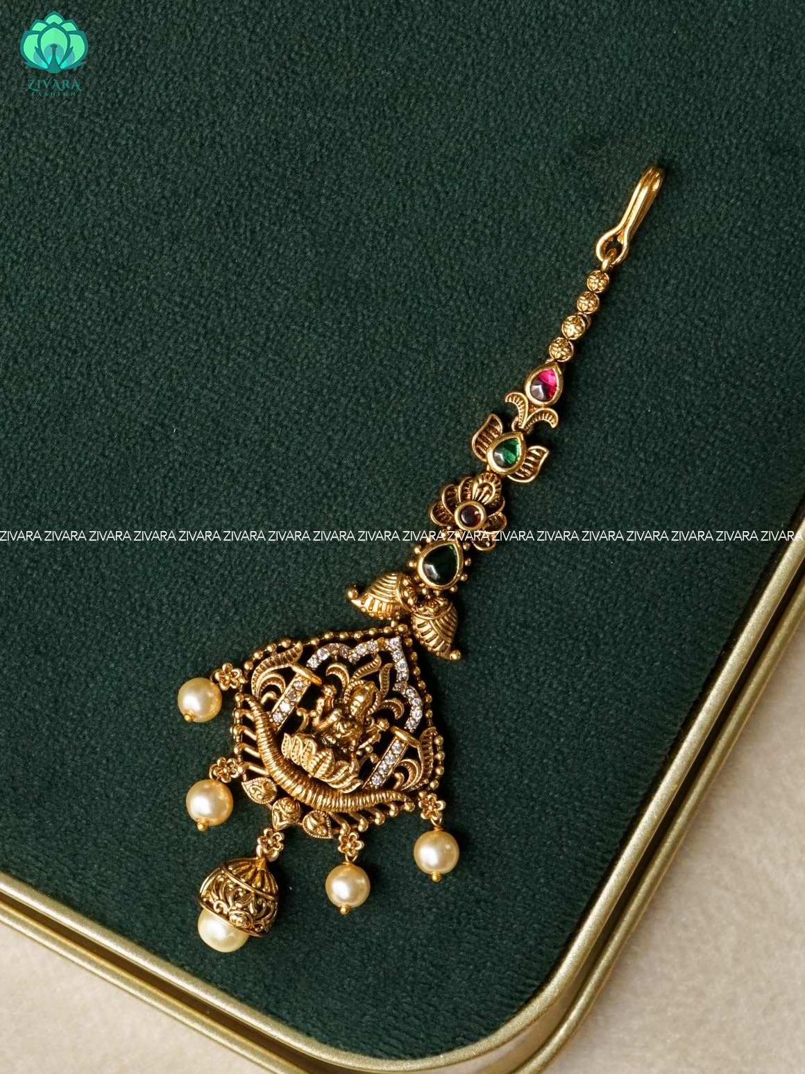VINTAGE TEMPLE TIKKA/CHUTTI -  bridal head accessory- latest bridal collection - Zivara fashion