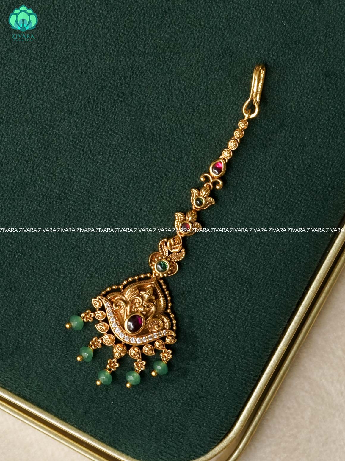 FLORAL TIKKA/CHUTTI -  bridal head accessory- latest bridal collection - Zivara fashion