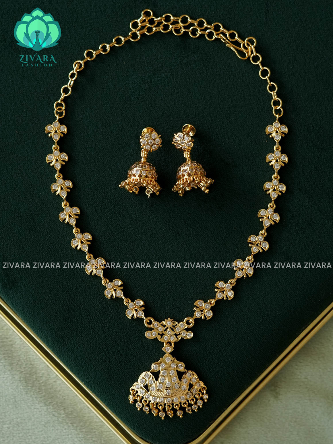 AMBIGAI- MOTIF FREE IMPON NECKWEAR  - Zivara Fashion- latest jewellery design