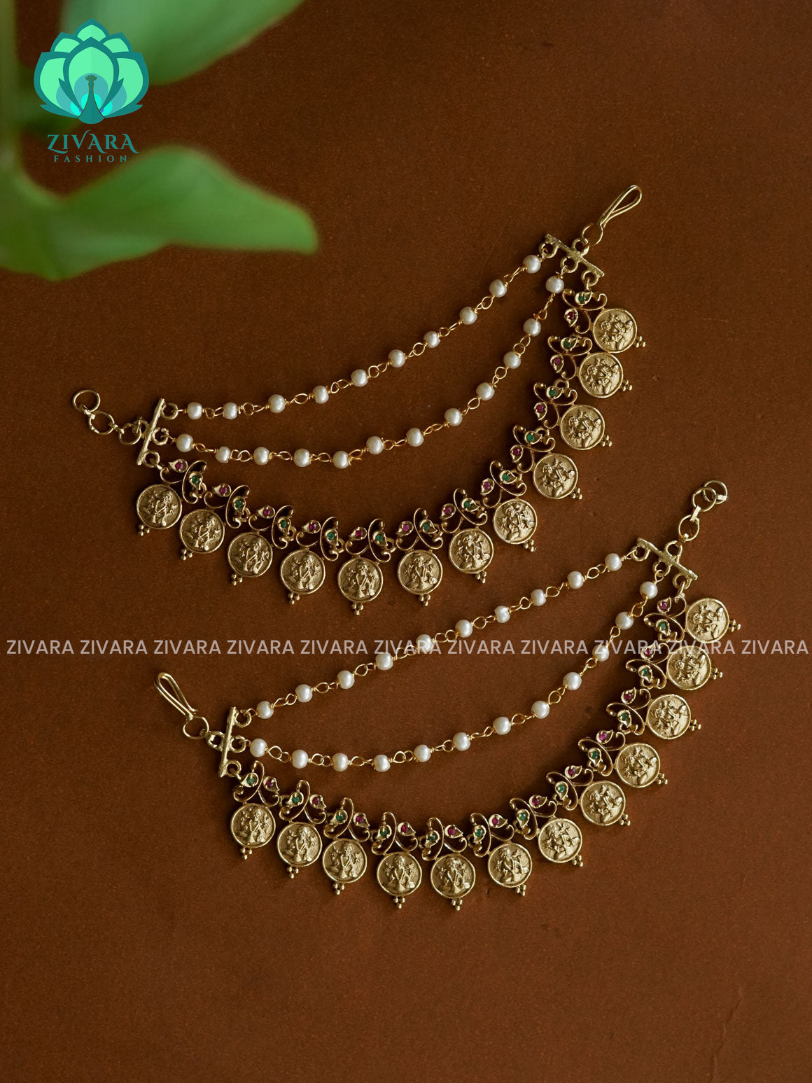 Traditional heavy earchains /maatals- bridal accessory- zivara fashion-latest jewellery collection