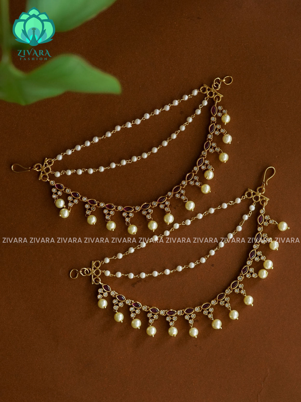 Traditional heavy earchains /maatals- bridal accessory- zivara fashion-latest jewellery collection