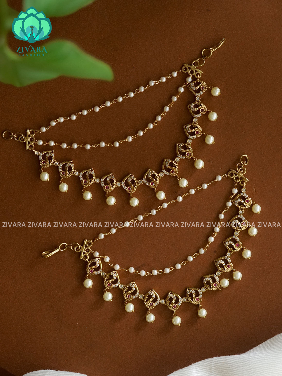 Traditional heavy earchains /maatals- bridal accessory- zivara fashion-latest jewellery collection