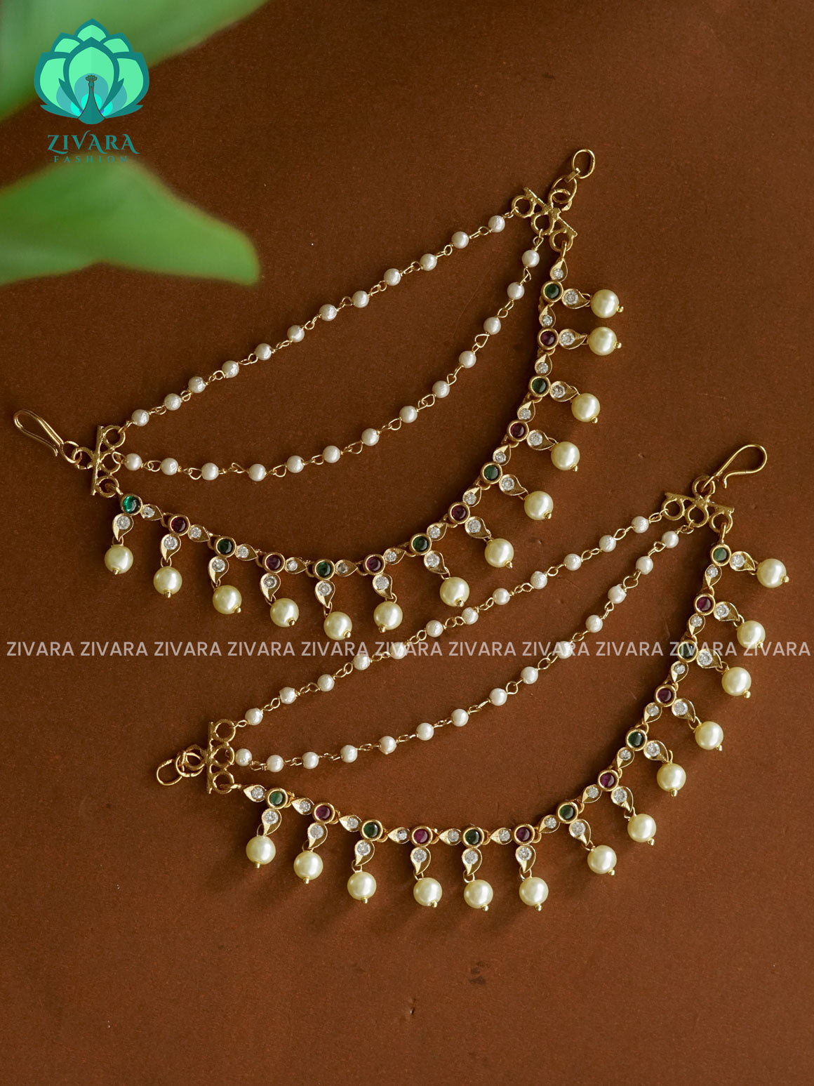 Traditional heavy earchains /maatals- bridal accessory- zivara fashion-latest jewellery collection