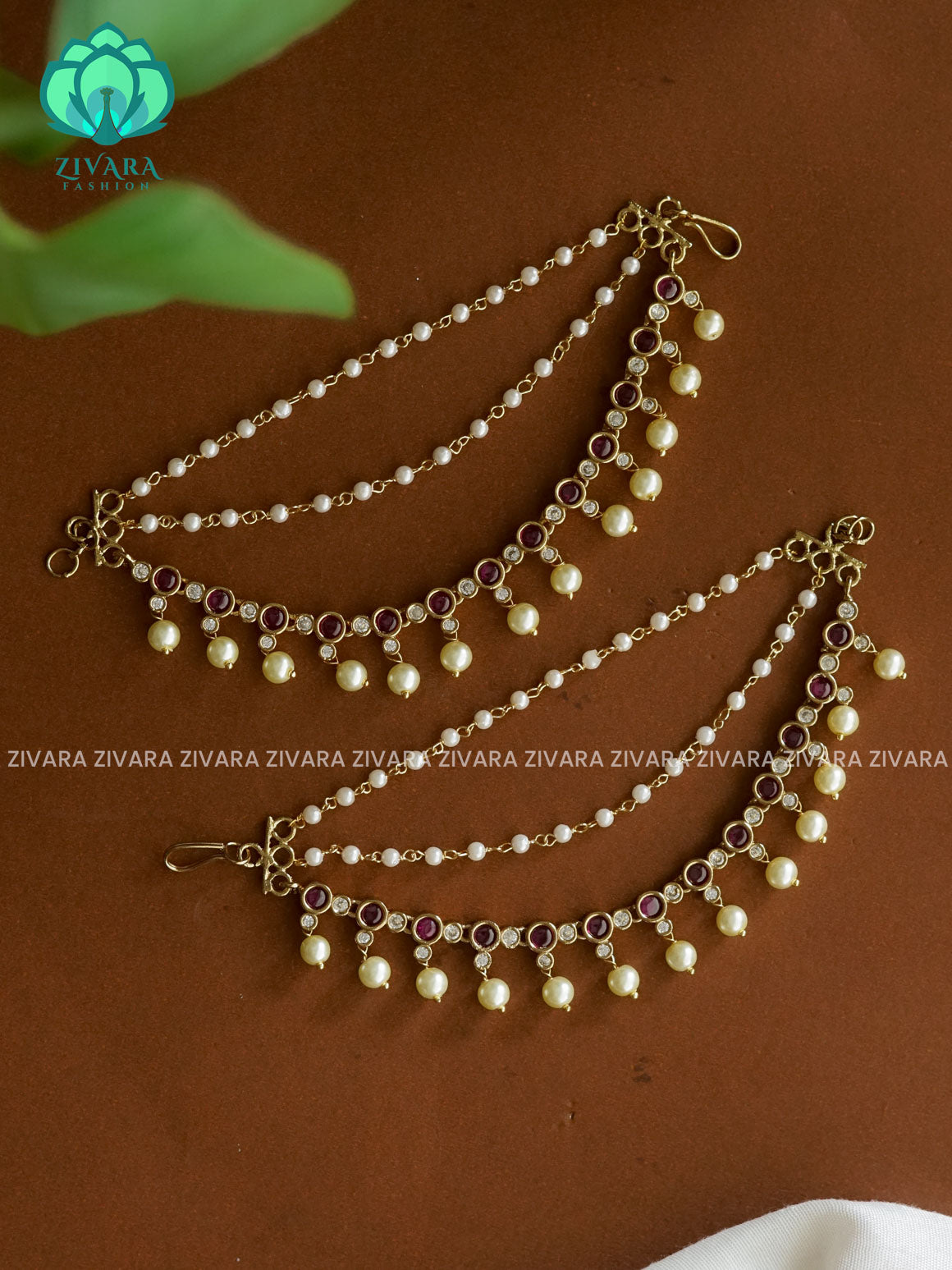 Traditional heavy earchains /maatals- bridal accessory- zivara fashion-latest jewellery collection