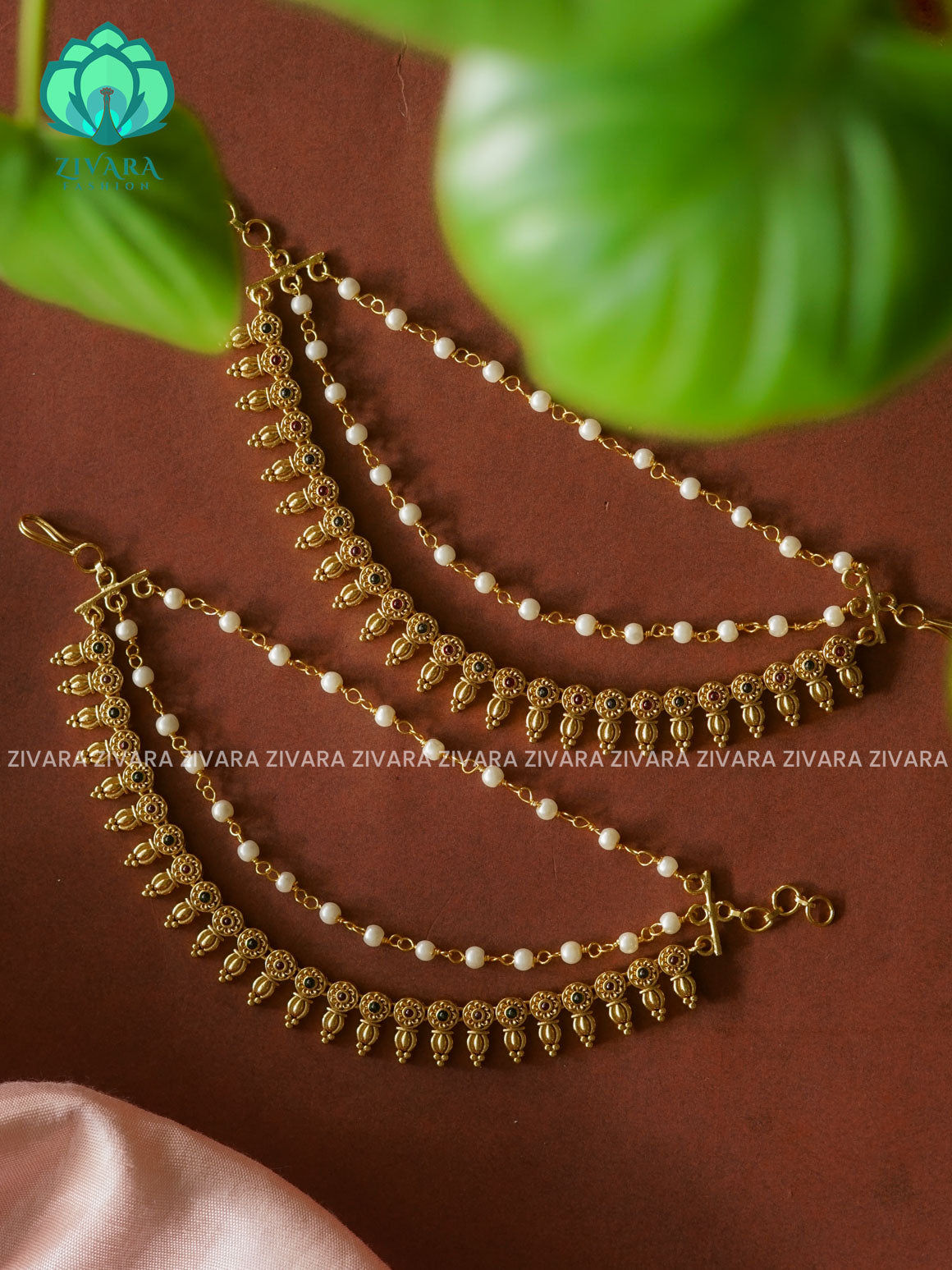 Traditional heavy earchains /maatals- bridal accessory- zivara fashion-latest jewellery collection