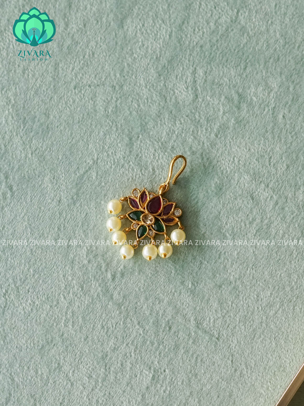 LOTUS MOTIF gold polish chutti   - Bridal maang tikka, chutti- bridal head accessory- latest bridal collection - Zivara fashion