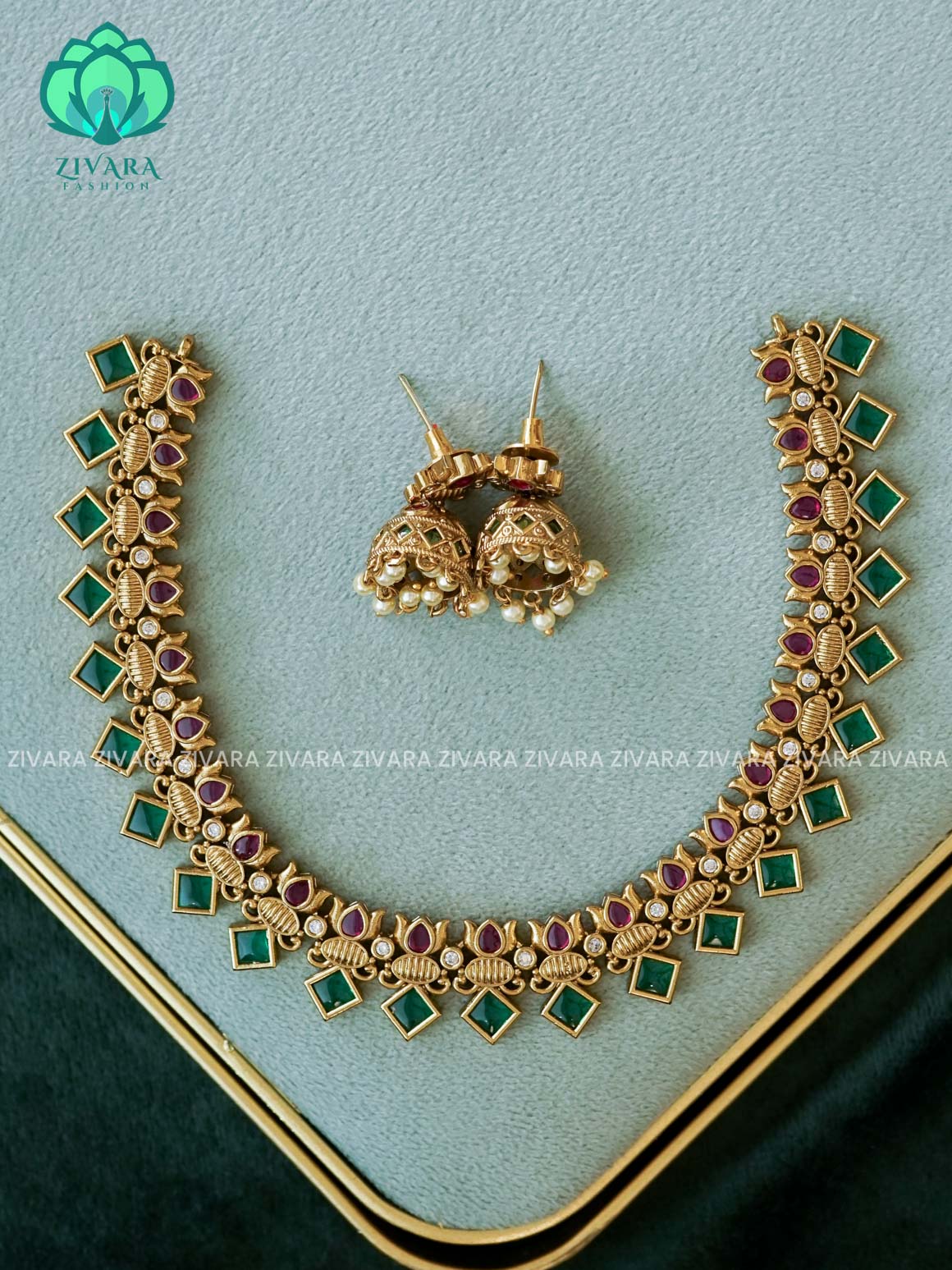 PALAKKAD STYLE -Traditional south indian premium neckwear with earrings- Zivara Fashion- latest jewellery design