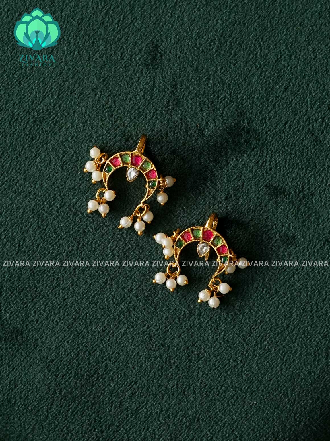 RUBY GREEN CHAND BUGADI - latest jewellery collection- zivara fashion