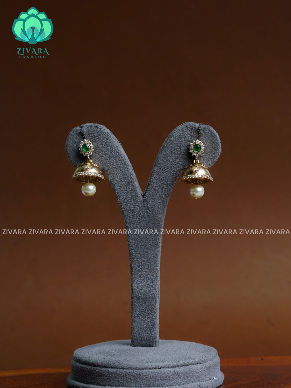 Small size kids friendly - TRADITIONAL PREMIUM MATTE  polish JHUMKA- latest jewellery collection- zivara fashion