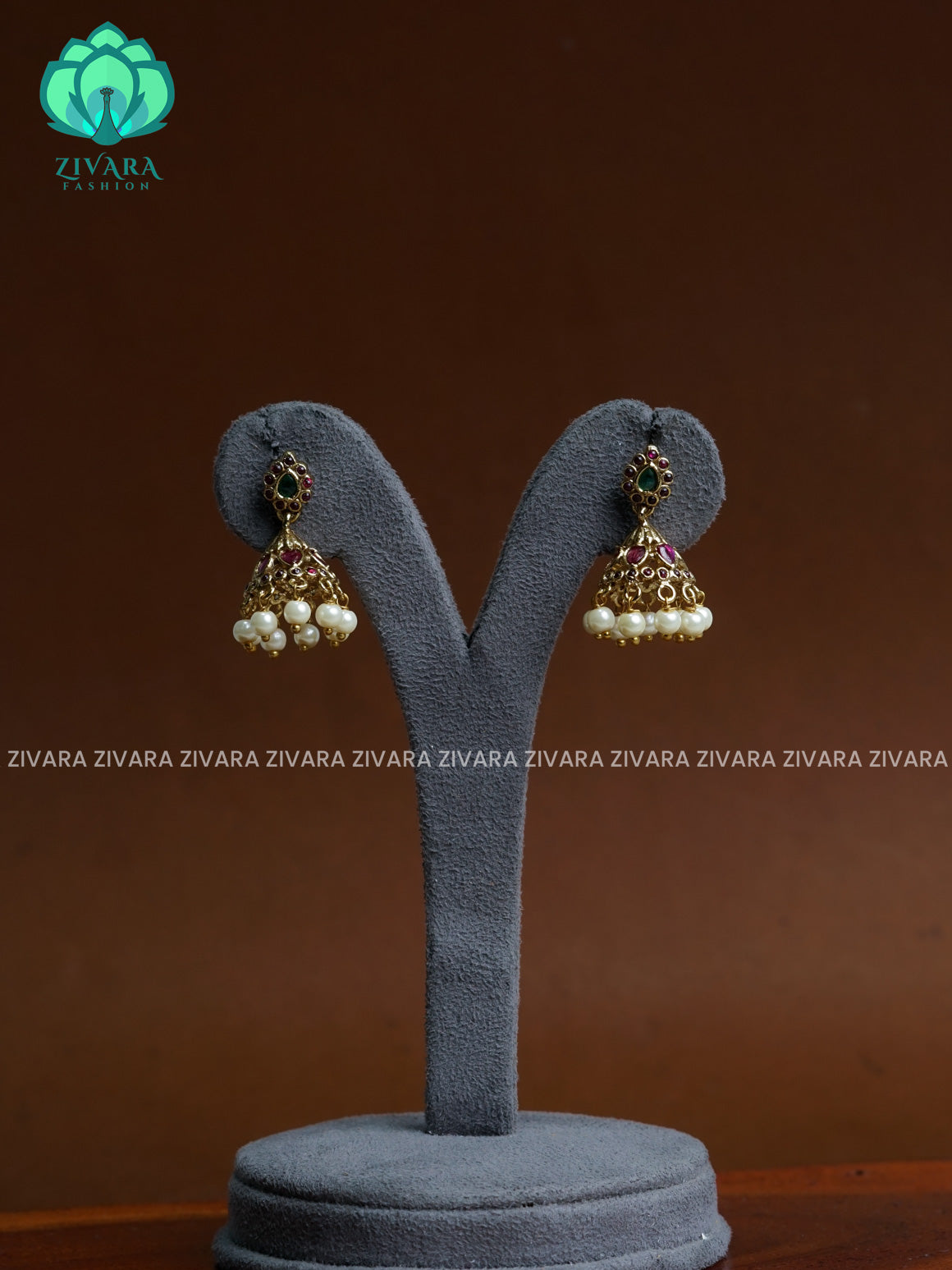 Small size kids friendly - TRADITIONAL PREMIUM MATTE  polish JHUMKA- latest jewellery collection- zivara fashion