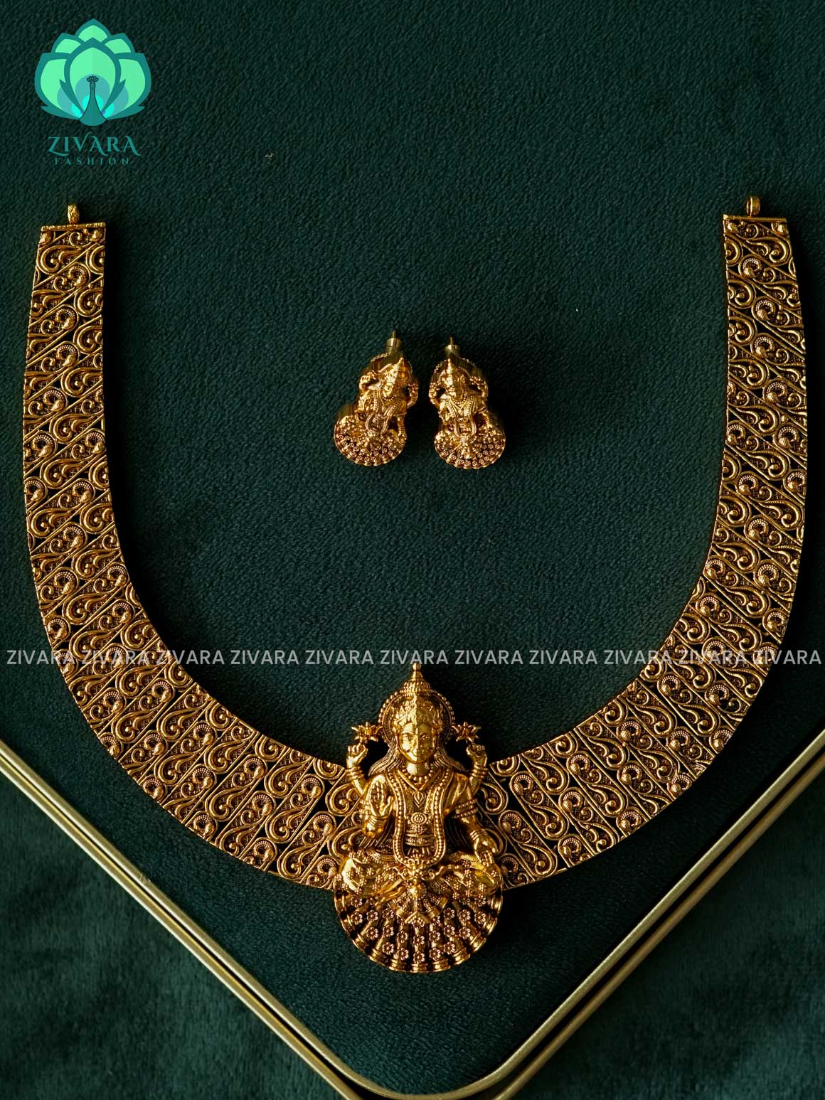 AKSHAYAM - Thirupurasundari neckwear - Traditional neckwear with premium matte finish - Zivara Fashion