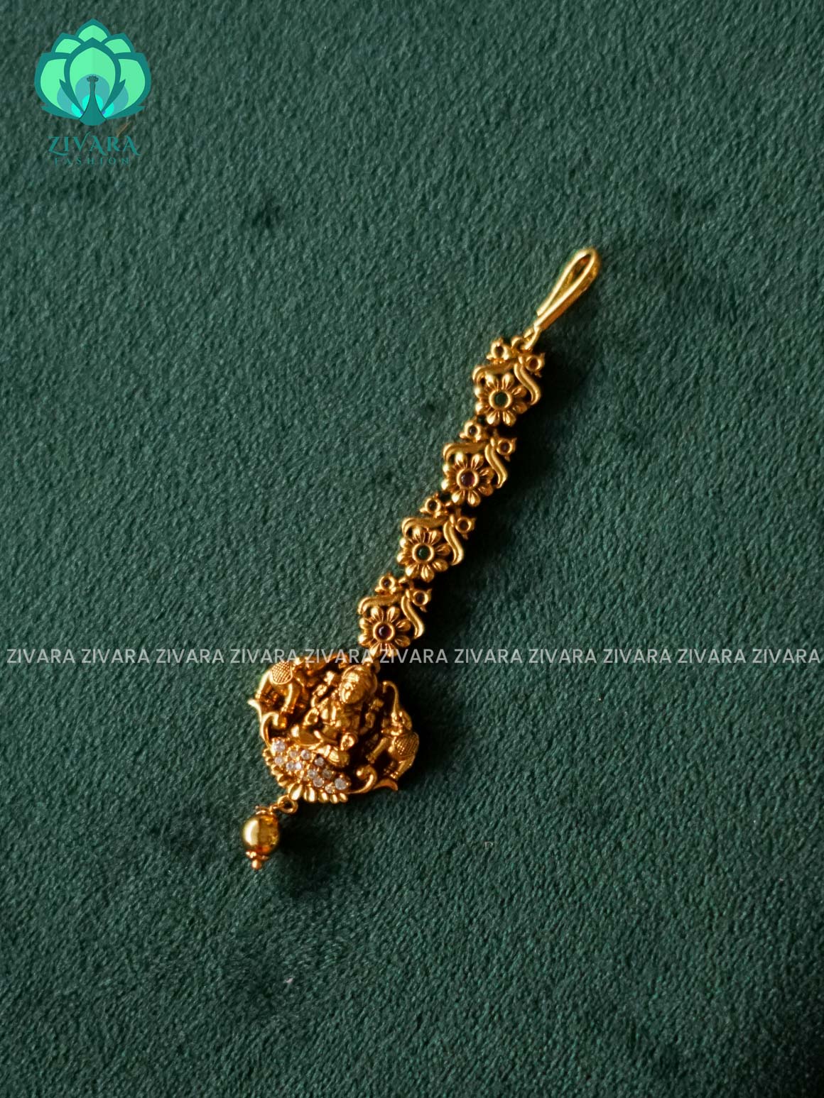 VINTAGE TEMPLE TIKKA -  bridal head accessory- latest bridal collection - Zivara fashion