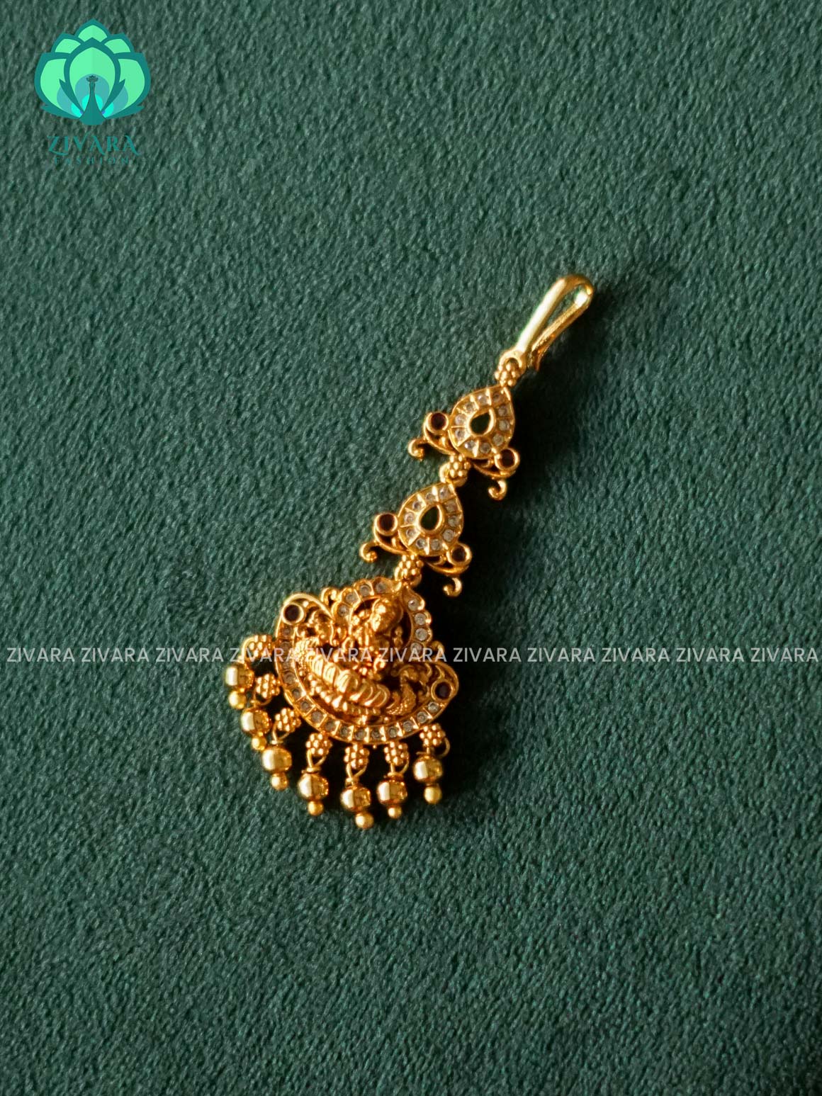 VINTAGE TEMPLE TIKKA -  bridal head accessory- latest bridal collection - Zivara fashion