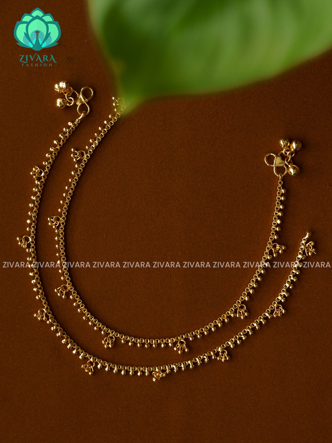 Trending PLAIN GOLD DAILY  wear anklets (10.5 inch approx )for women- latest jewellery- ZIVARA FASHION