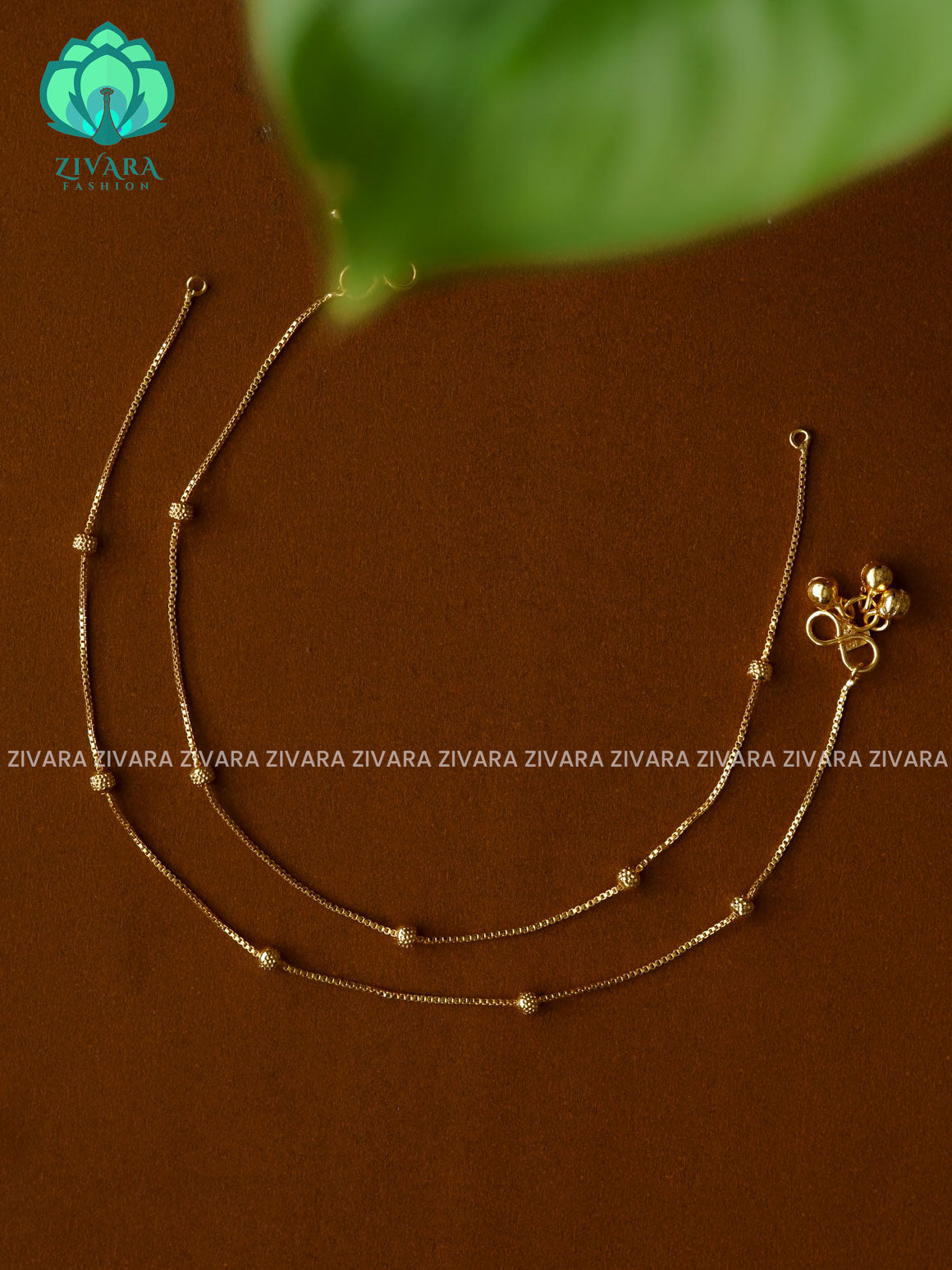 Trending PLAIN GOLD DAILY  wear anklets (10.5 inch approx )for women- latest jewellery- ZIVARA FASHION