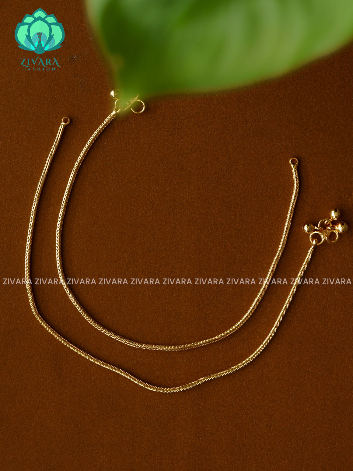 Trending PLAIN GOLD DAILY  wear anklets (10.5 inch approx )for women- latest jewellery- ZIVARA FASHION