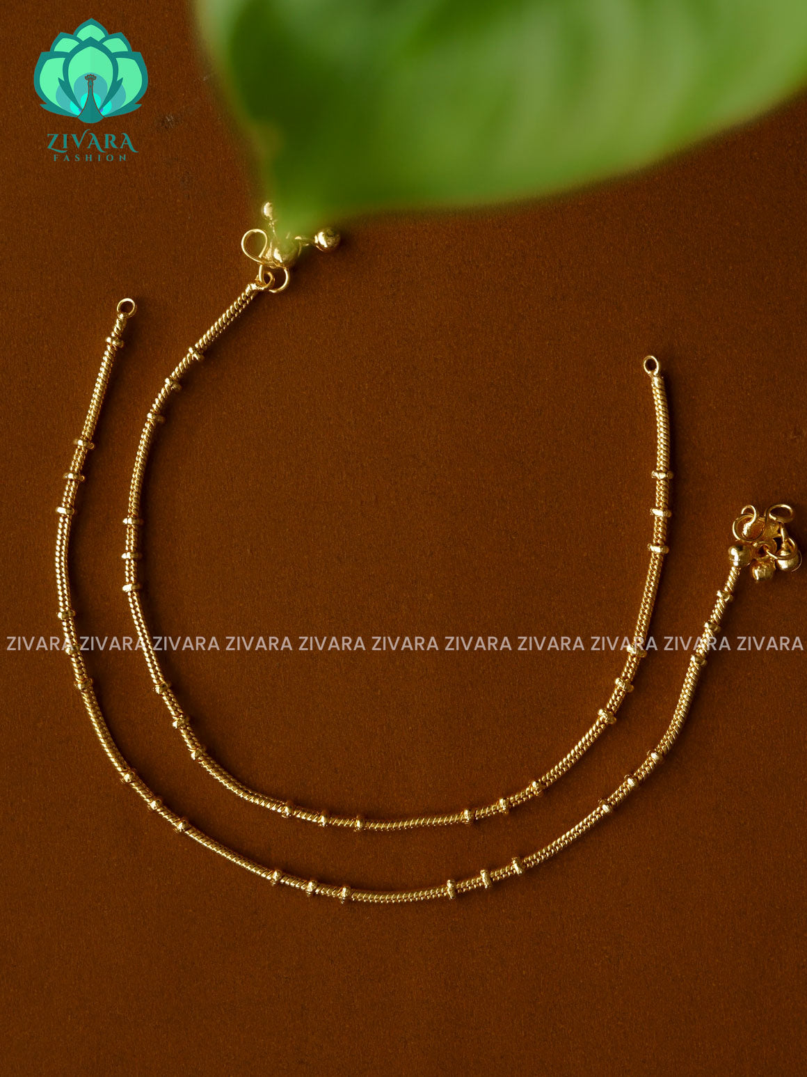 Trending PLAIN GOLD DAILY  wear anklets (10.5 inch approx )for women- latest jewellery- ZIVARA FASHION