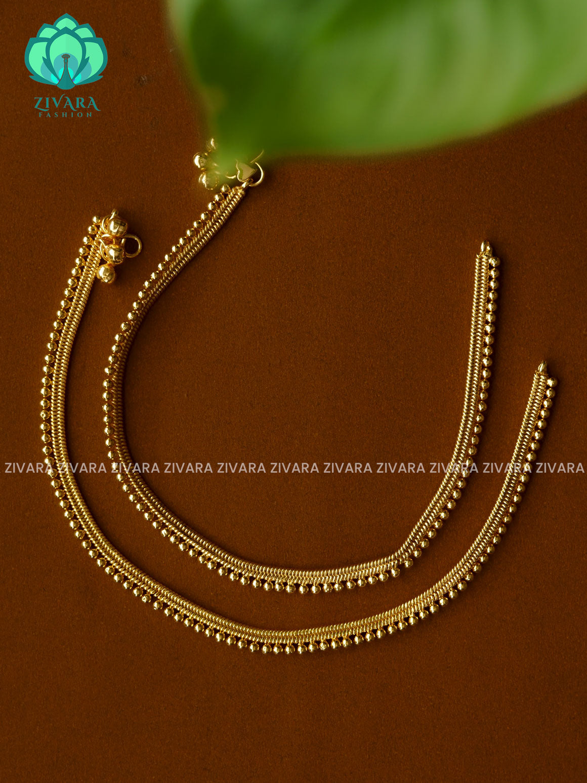 Trending PLAIN GOLD DAILY  wear anklets (10.5 inch approx )for women- latest jewellery- ZIVARA FASHION