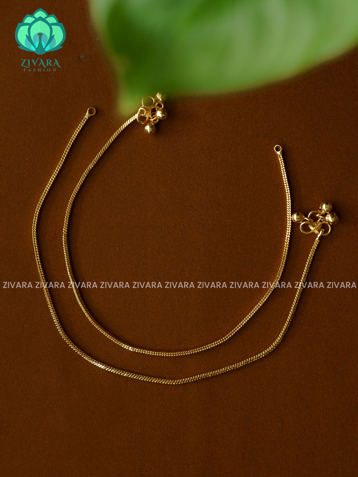 Trending PLAIN GOLD DAILY  wear anklets (10.5 inch approx )for women- latest jewellery- ZIVARA FASHION