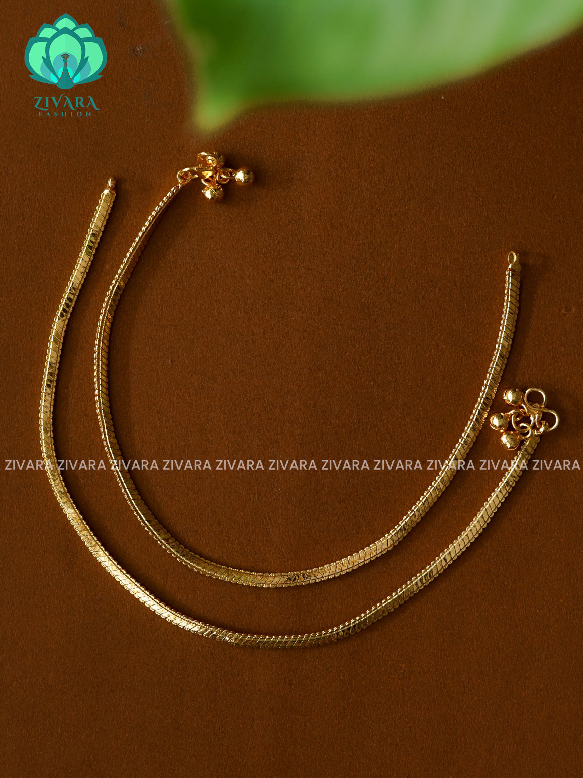 Trending PLAIN GOLD DAILY  wear anklets (10.5 inch approx )for women- latest jewellery- ZIVARA FASHION