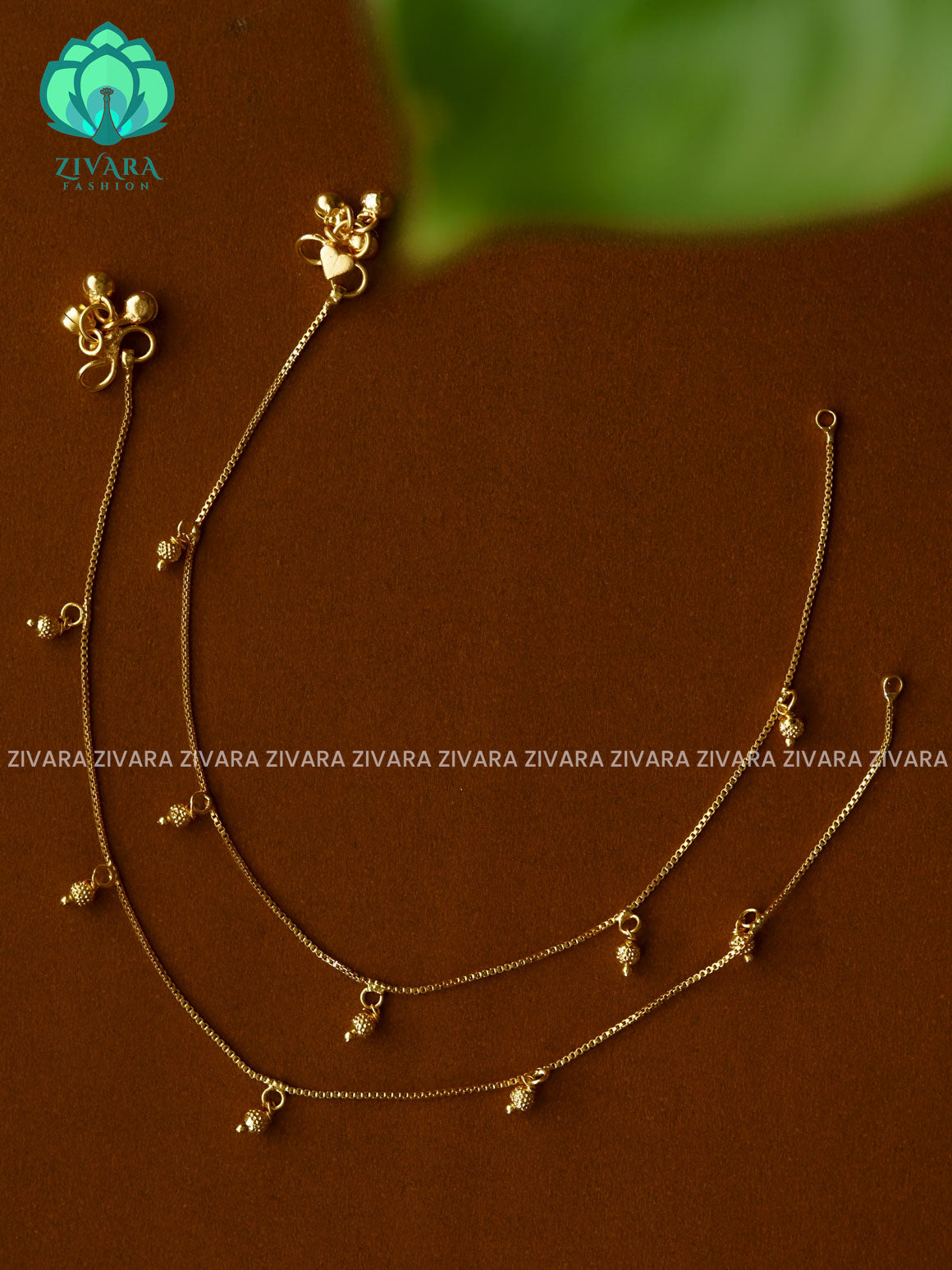 Trending PLAIN GOLD DAILY  wear anklets (10.5 inch approx )for women- latest jewellery- ZIVARA FASHION