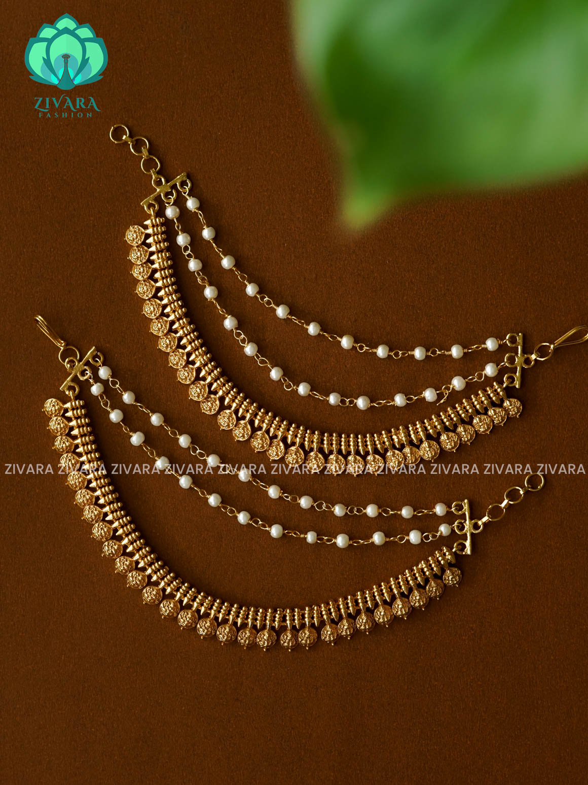 Traditional heavy earchains /maatals- bridal accessory- zivara fashion-latest jewellery collection