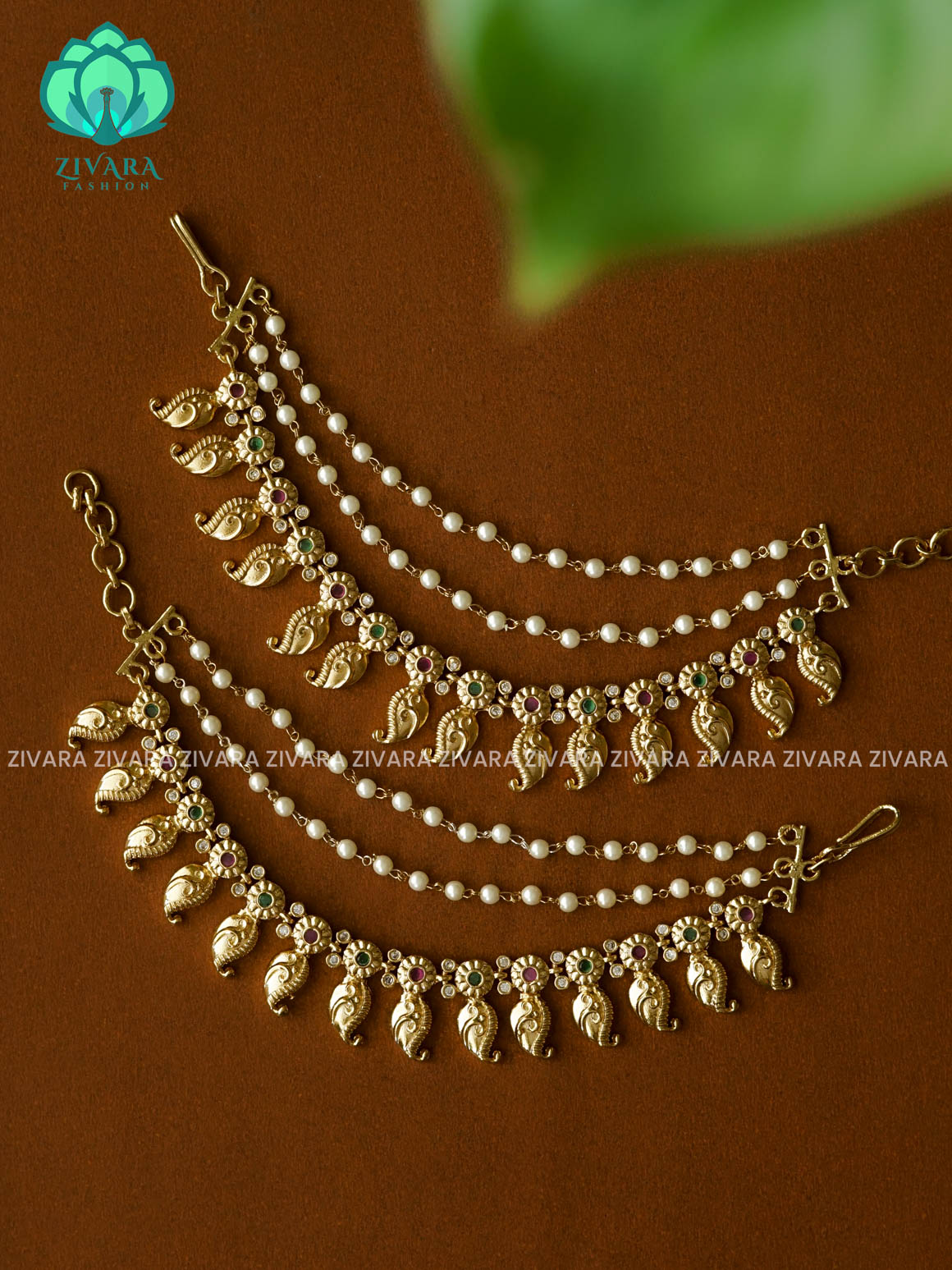 Traditional heavy earchains /maatals- bridal accessory- zivara fashion-latest jewellery collection