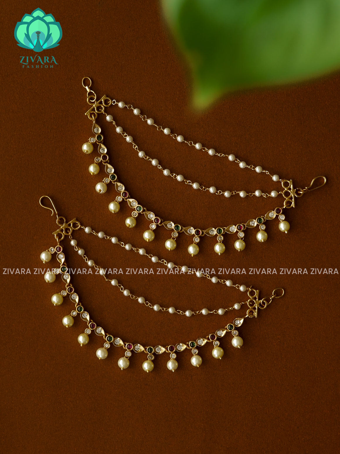 Traditional heavy earchains /maatals- bridal accessory- zivara fashion-latest jewellery collection