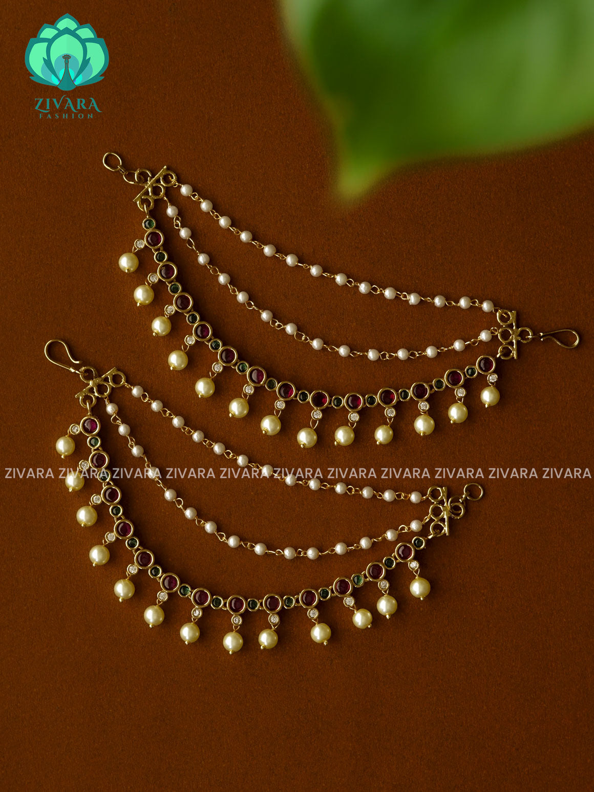 Traditional heavy earchains /maatals- bridal accessory- zivara fashion-latest jewellery collection