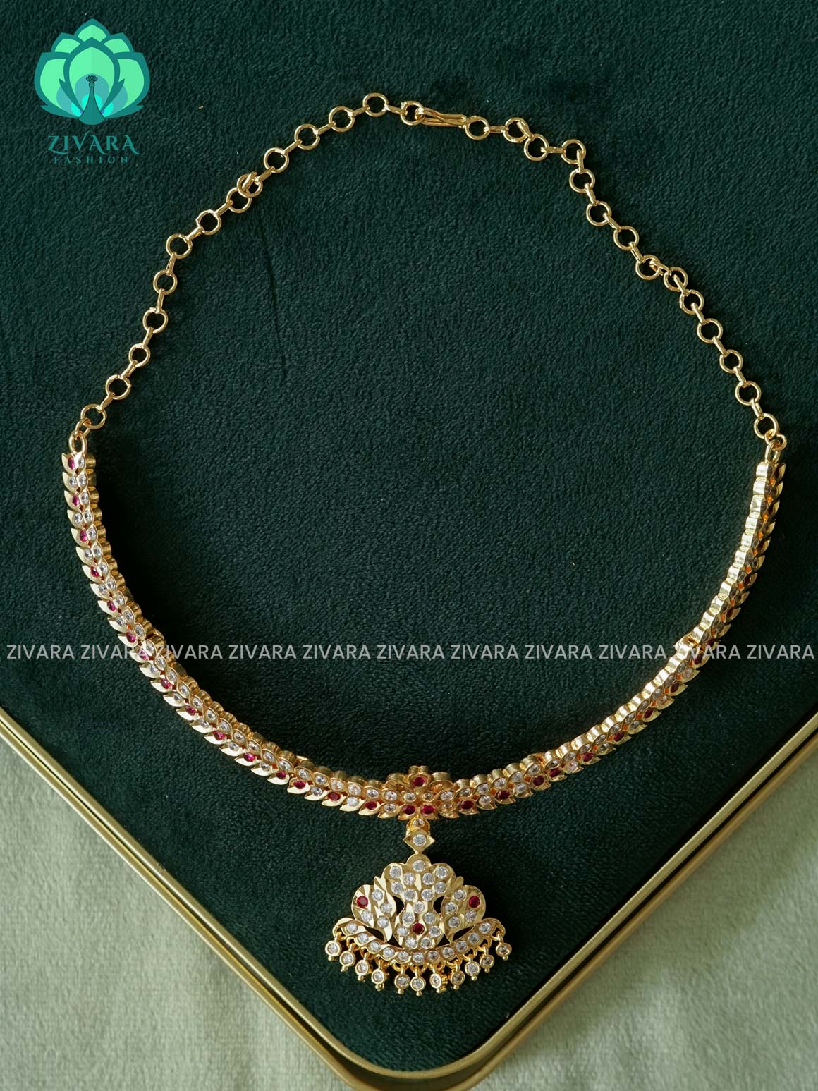 AMBIGAI- MOTIF FREE MICROGOLD POLISH FLEXIBLE CHAIN  ATTIGAI - Zivara Fashion- latest jewellery design