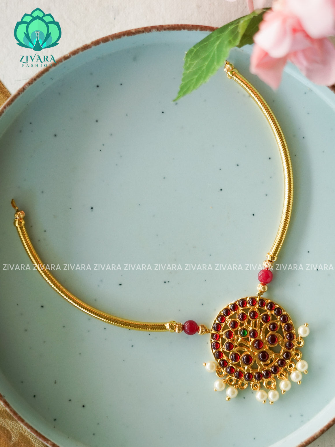 MITHUNA - Simple kemp attigai neckwear - latest kemp dance jewellery collection