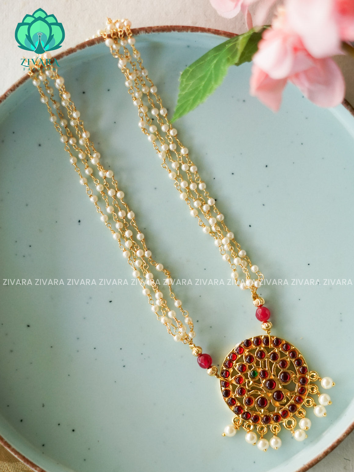 MITHUNA - Simple kemp attigai neckwear - latest kemp dance jewellery collection