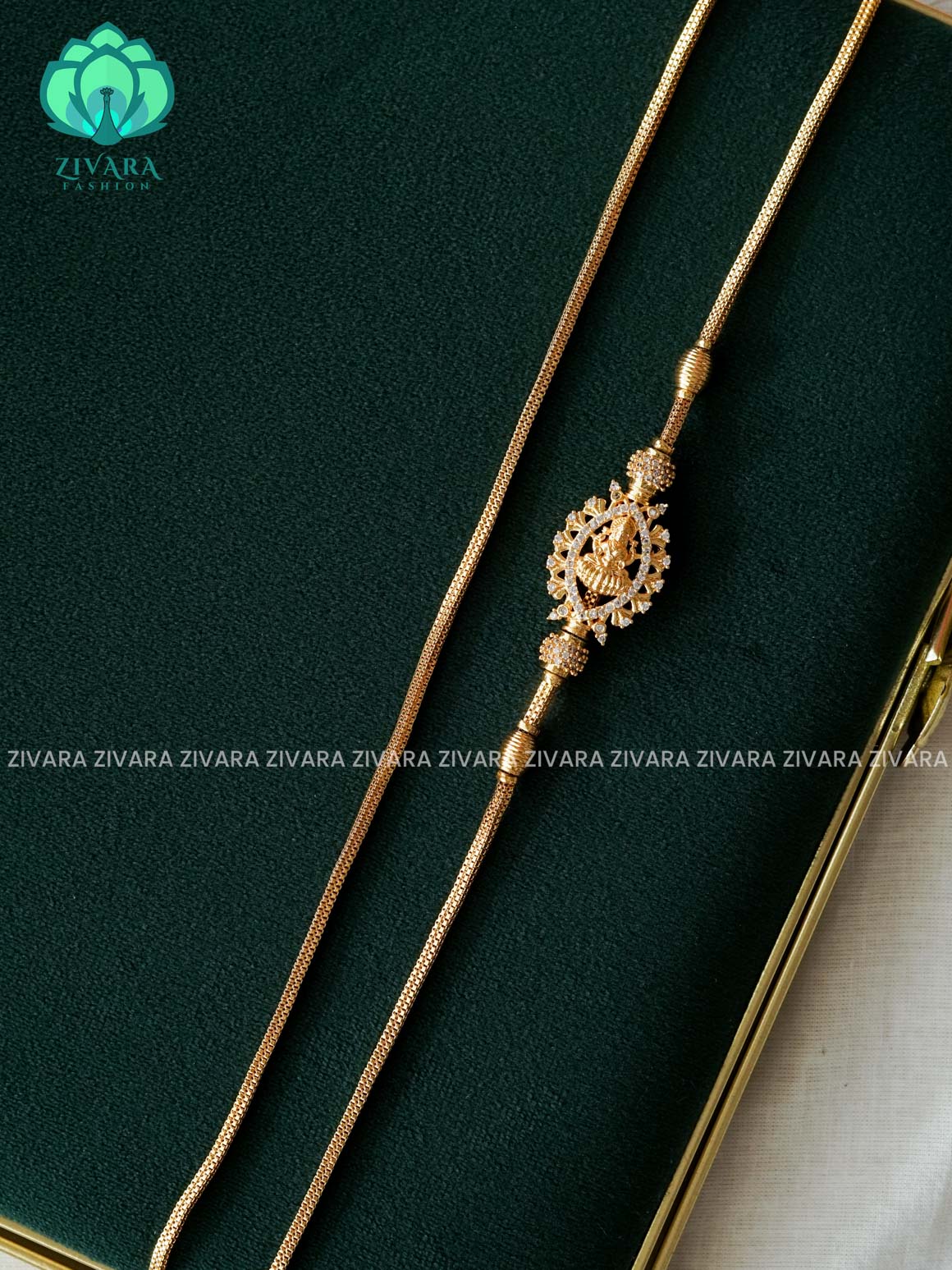 TRENDING TEMPLE MOGAPU CHAIN 24"inches - Traditional south indian premium neckwear - Zivara Fashion- latest jewellery design
