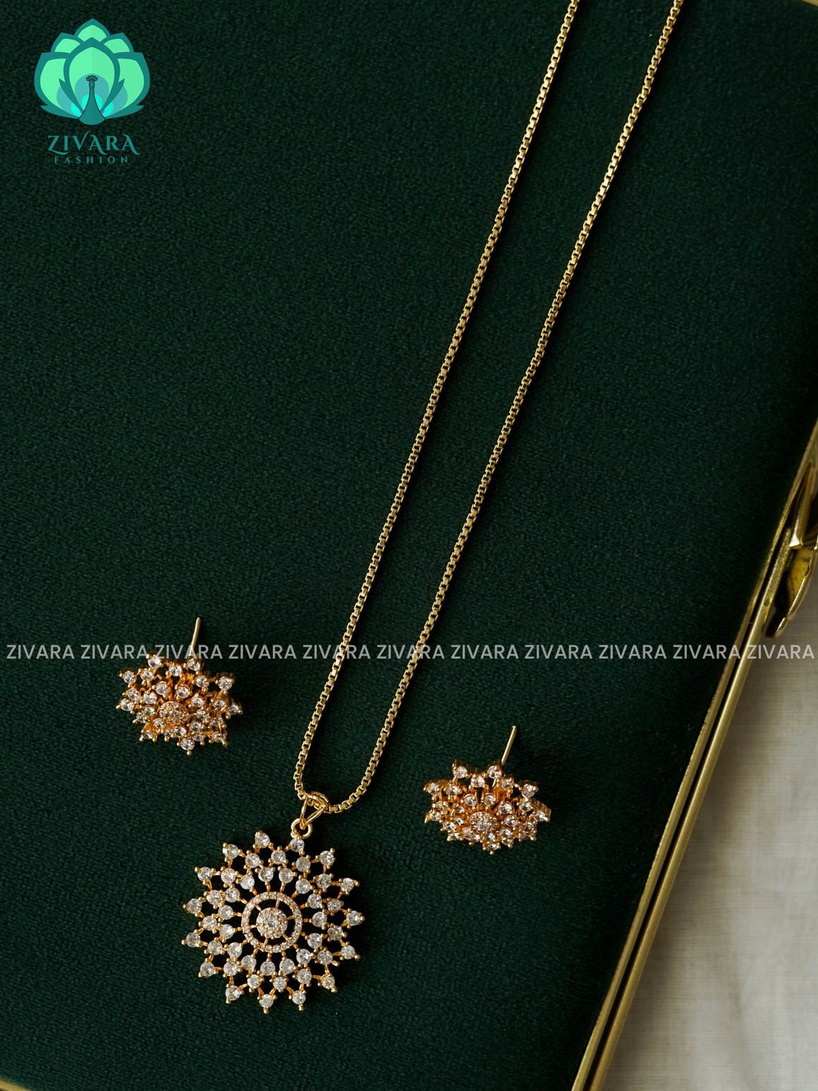 PENTANT WITH CHAIN ( CHAIN COMPLIMENTARY)  -Trending office wear jewellery-Zivara fashion