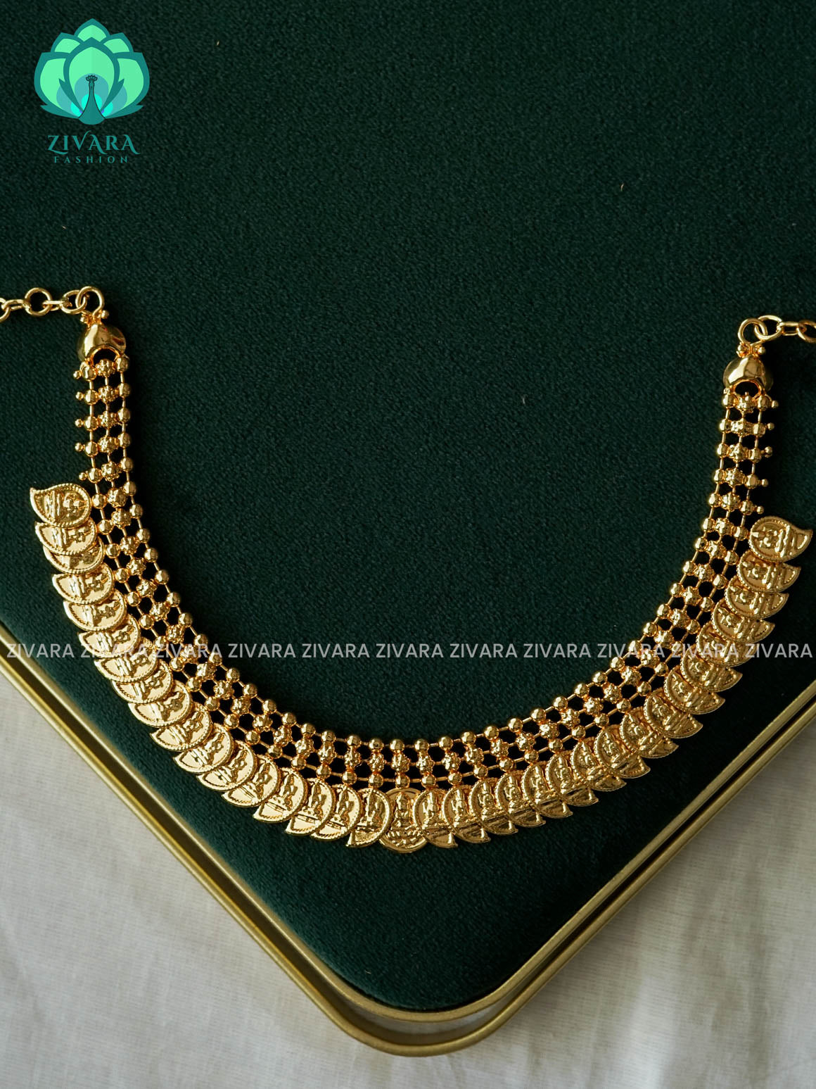 MANGO WITH COIN  - Traditional south indian premium neckwear - Zivara Fashion- latest jewellery design